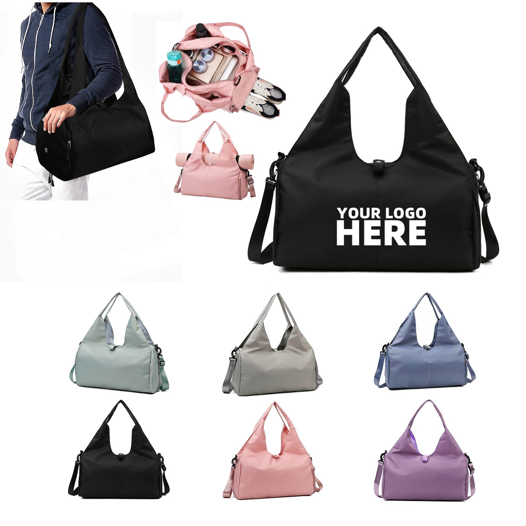 Unisex Gym Bag With Yoga Mat Holder 2