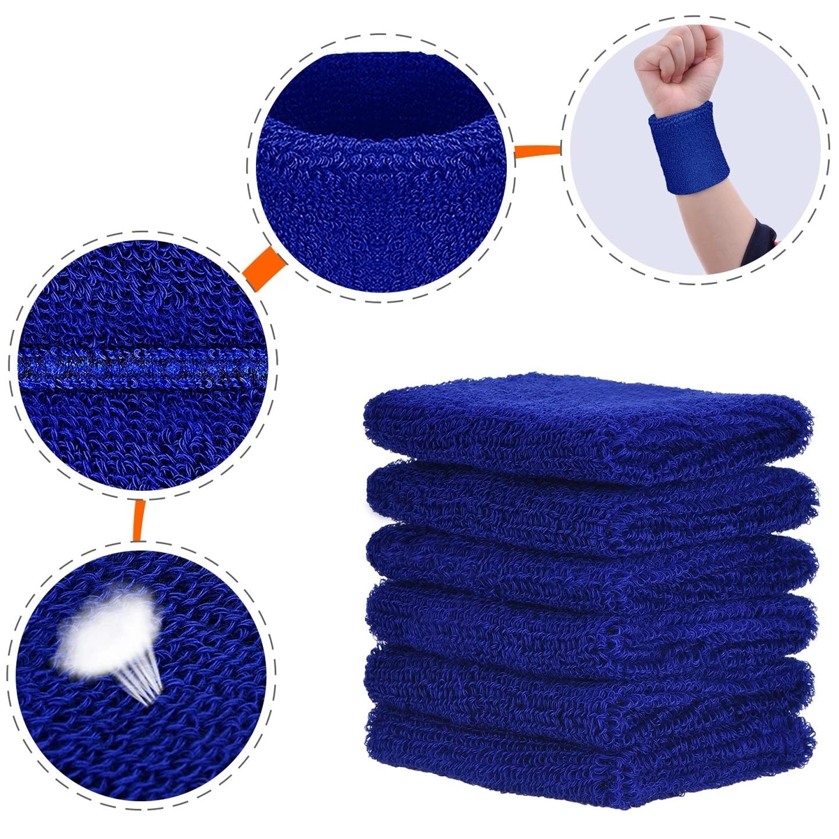 Tennis Wrist Bands Absorbent Sweatbands 3
