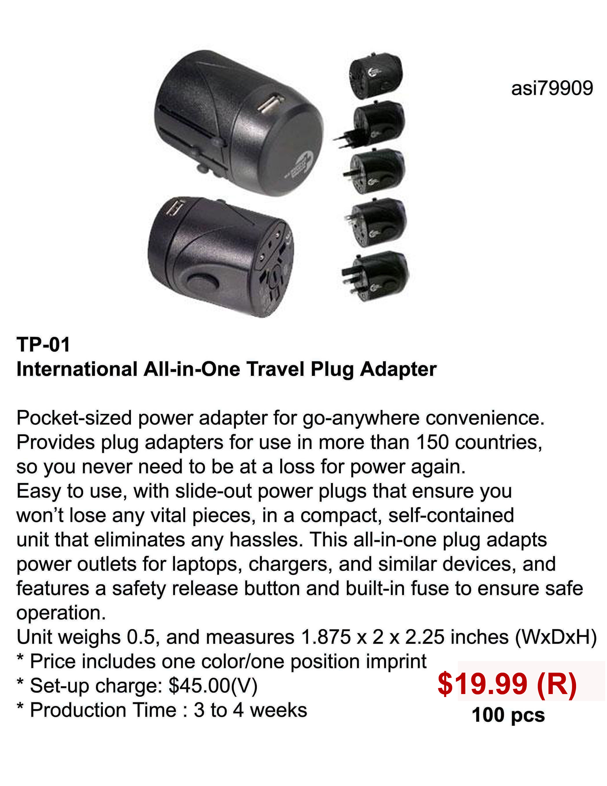 iBank ® Universal Travel Adapter, International Power Adapter 4