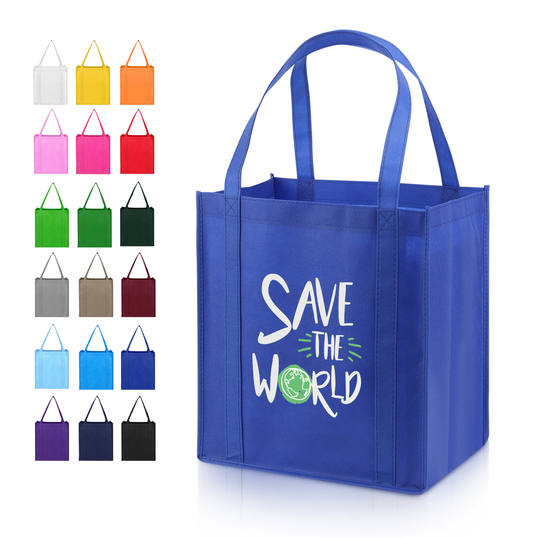 Non-Woven Grocery Tote Bag With Bottom Insert 11