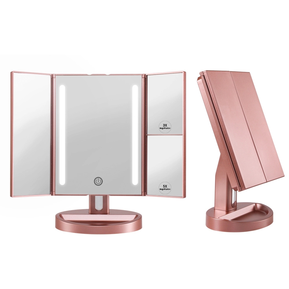 Tri-Fold Lighted Vanity Mirror 13