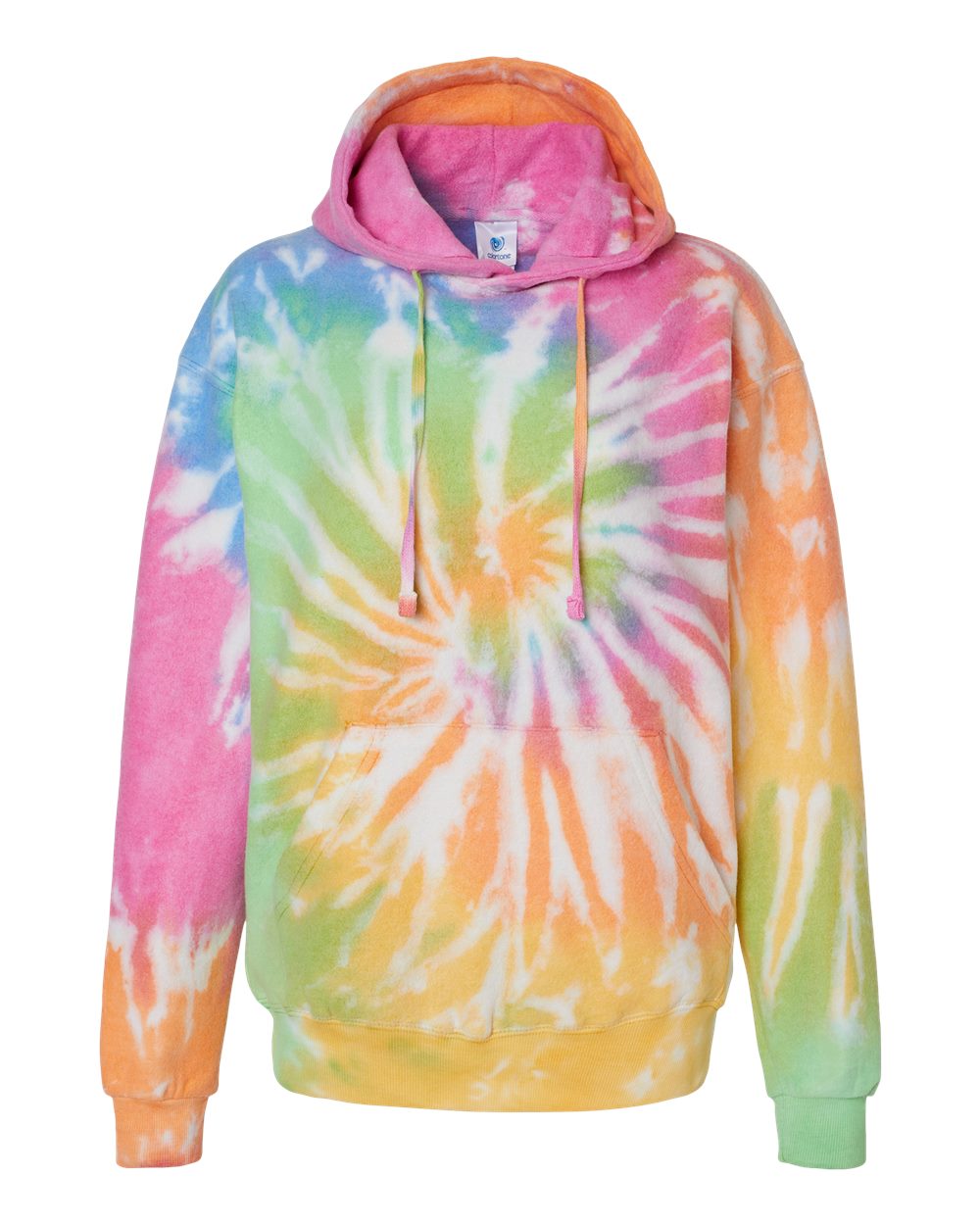 Unisex Tie-Dyed Cloud Inside-Out Fleece Hooded Sweatshirt - 8600 6