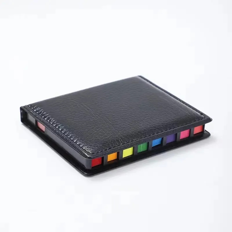 Leather Cover Multi-Color Assortment Sticky Note W/ Calendar 3