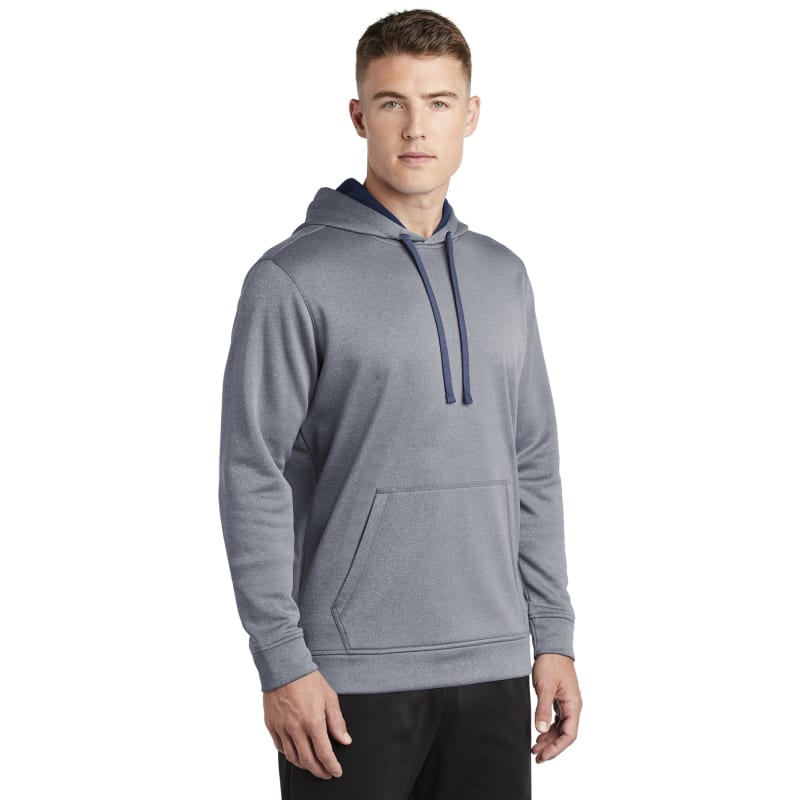 Sport-Tek PosiCharge Sport-Wick Heather Fleece Hooded Pullover. 6