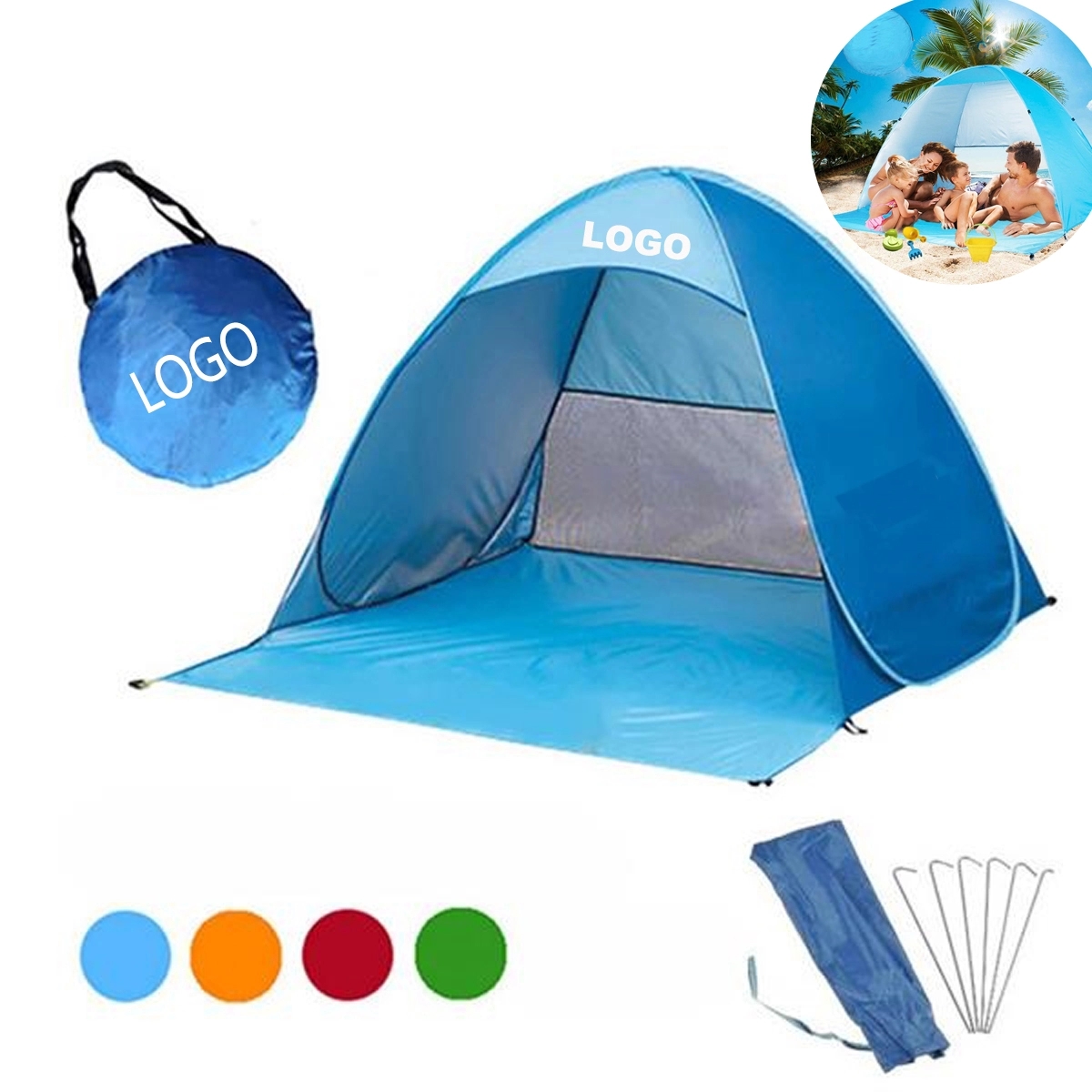 Automatic Pop Up Outdoors Beach Tent Sun Shelter 2