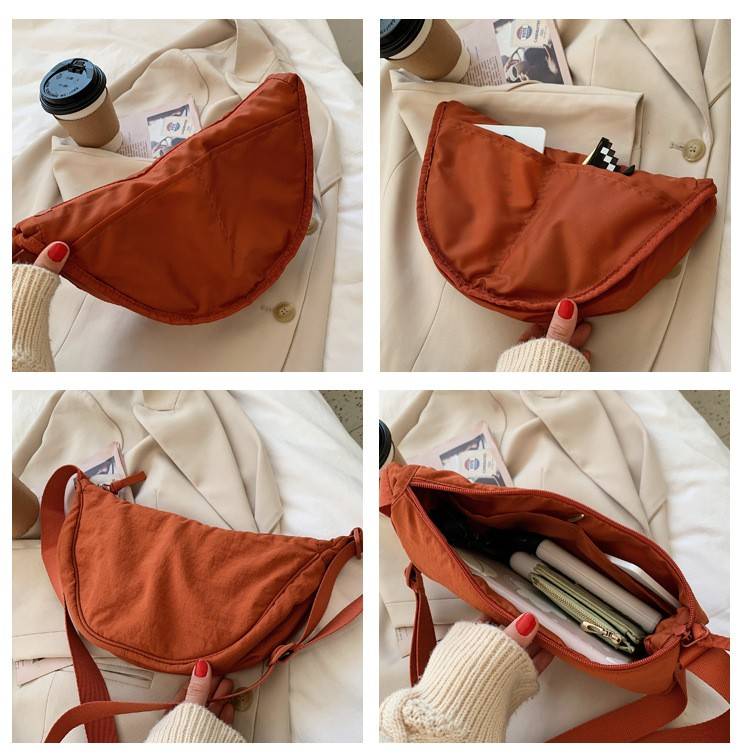 Nylon Lightweight Dumpling-Shaped Crossbody Shoulder Bag 11