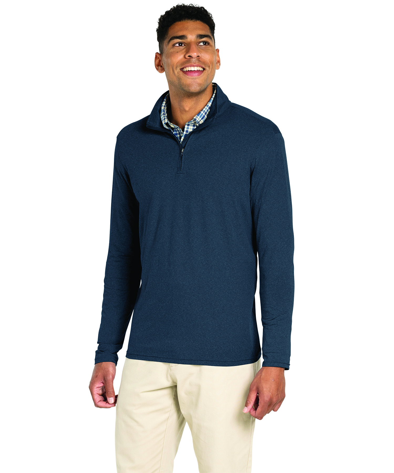 Men's Heathered Eco-Logic Stretch Quarter Zip, custom hoodie or sweatshirt with logo imprint 8