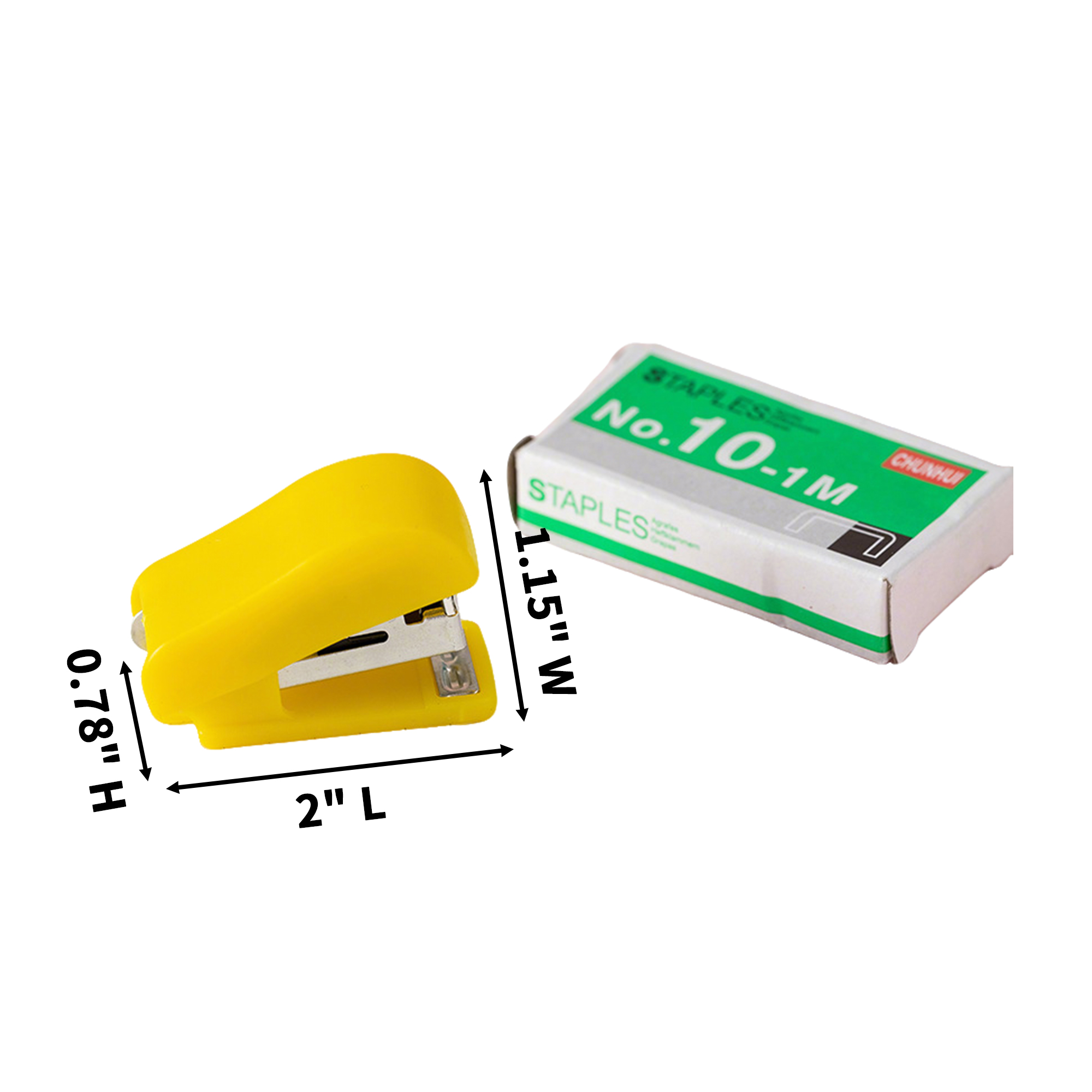 Portable Mini Stapler With No 10 Staples 2" x 1.15" x 0.78" 3