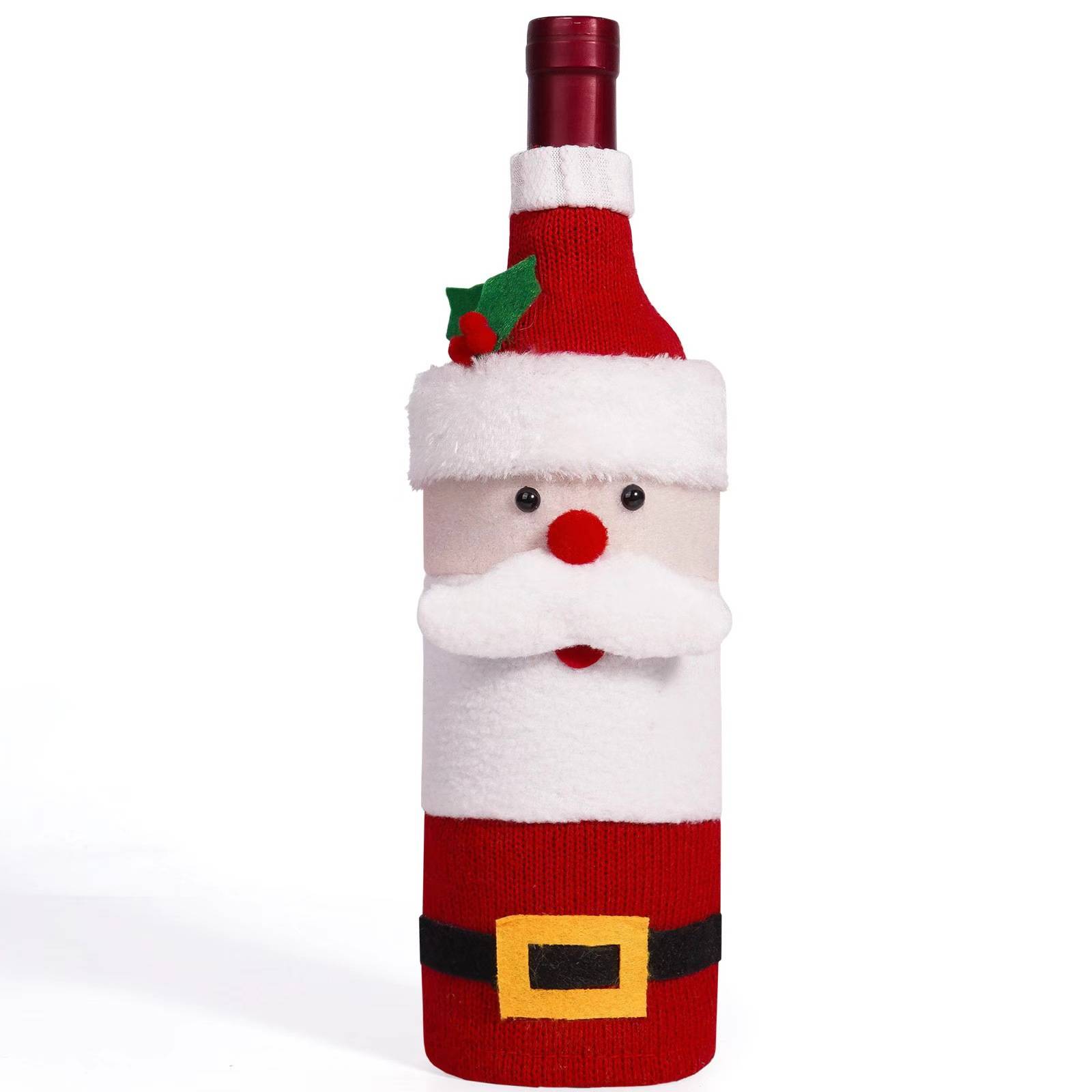 Cute Christmas Sweater Wine Bottle Cover 5