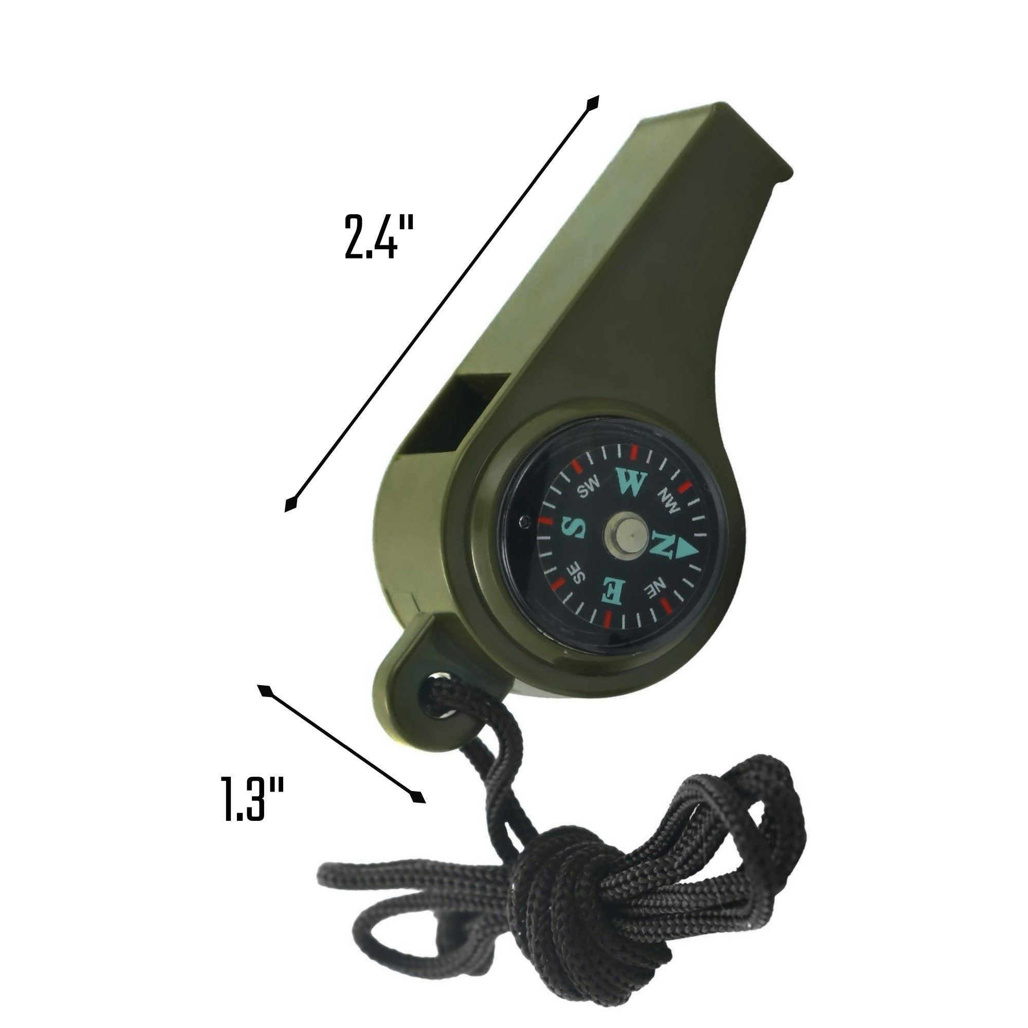 3-in-1 Whistles With Compass And Thermometer 2