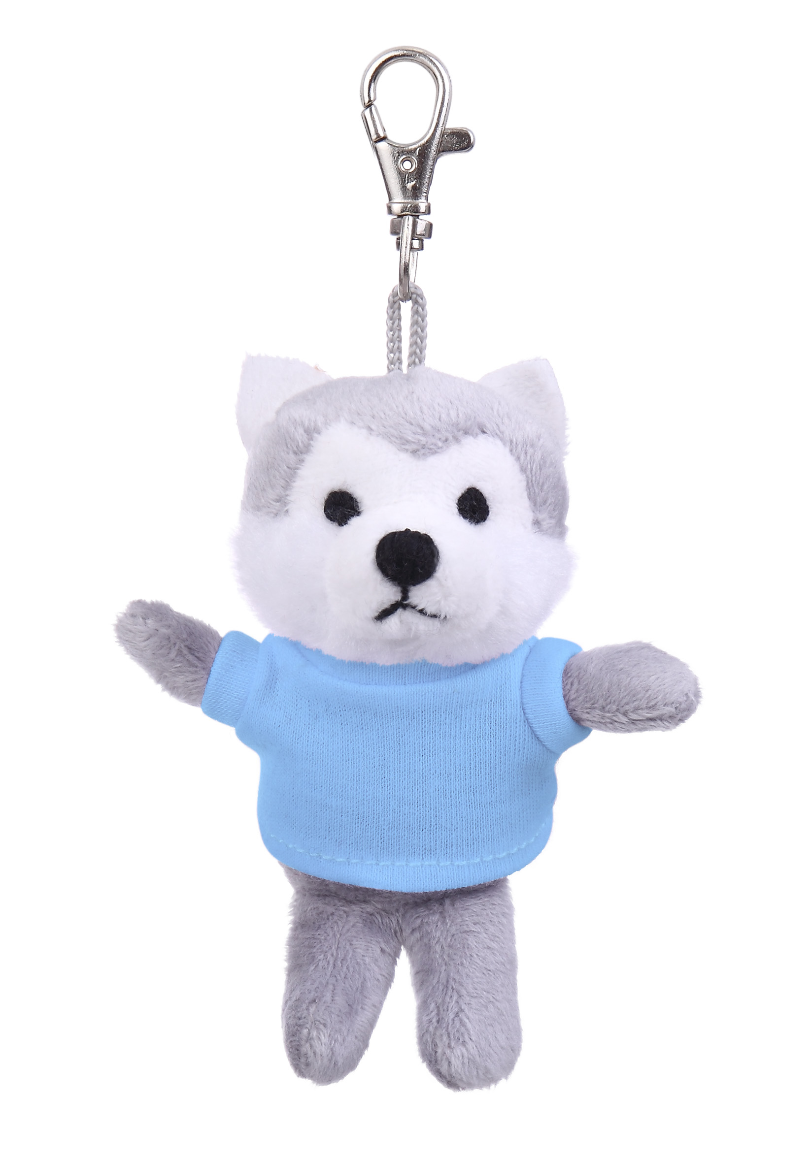 Soft Plush Wolf Keychain with Tee