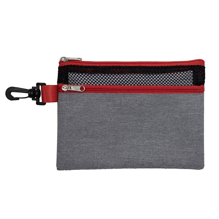 7" W x 5" H "SANTORINI" Mesh Zipper Pouch 5