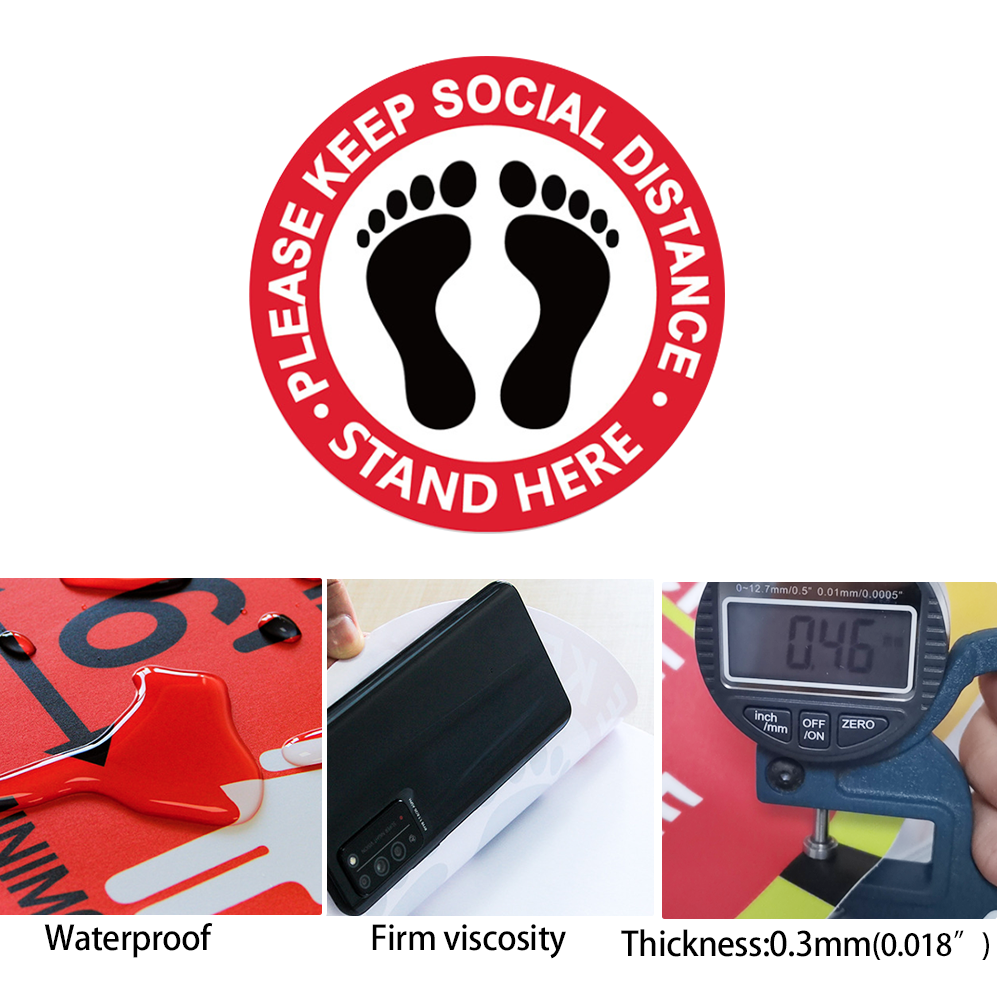 Social Distancing Floor Decal Stickers - 0.46mm thickness 1