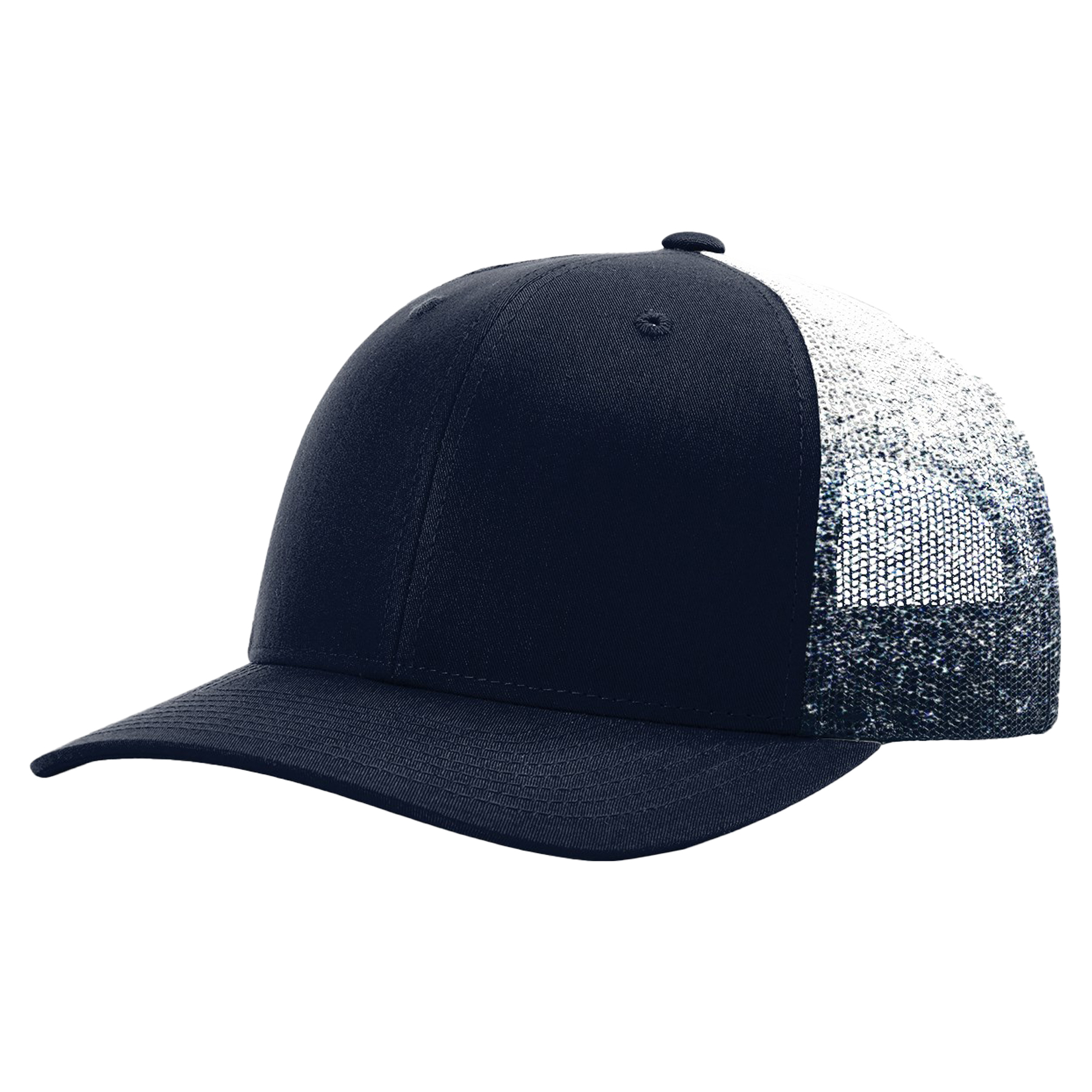 Richardson 112PM Printed Mesh Snapback Trucker Hat w/Leatherette Adhesive Patches or Embroidery 42