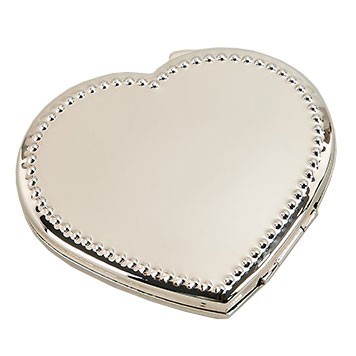 BEADED HEART COMPACT MIRROR 2