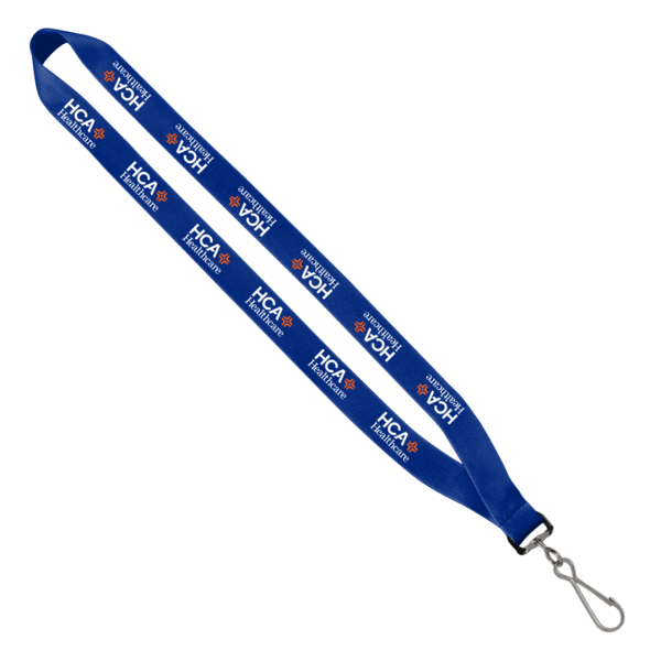 3/4" Polyester Lanyard with Sewn Silver Metal Split-Ring 4