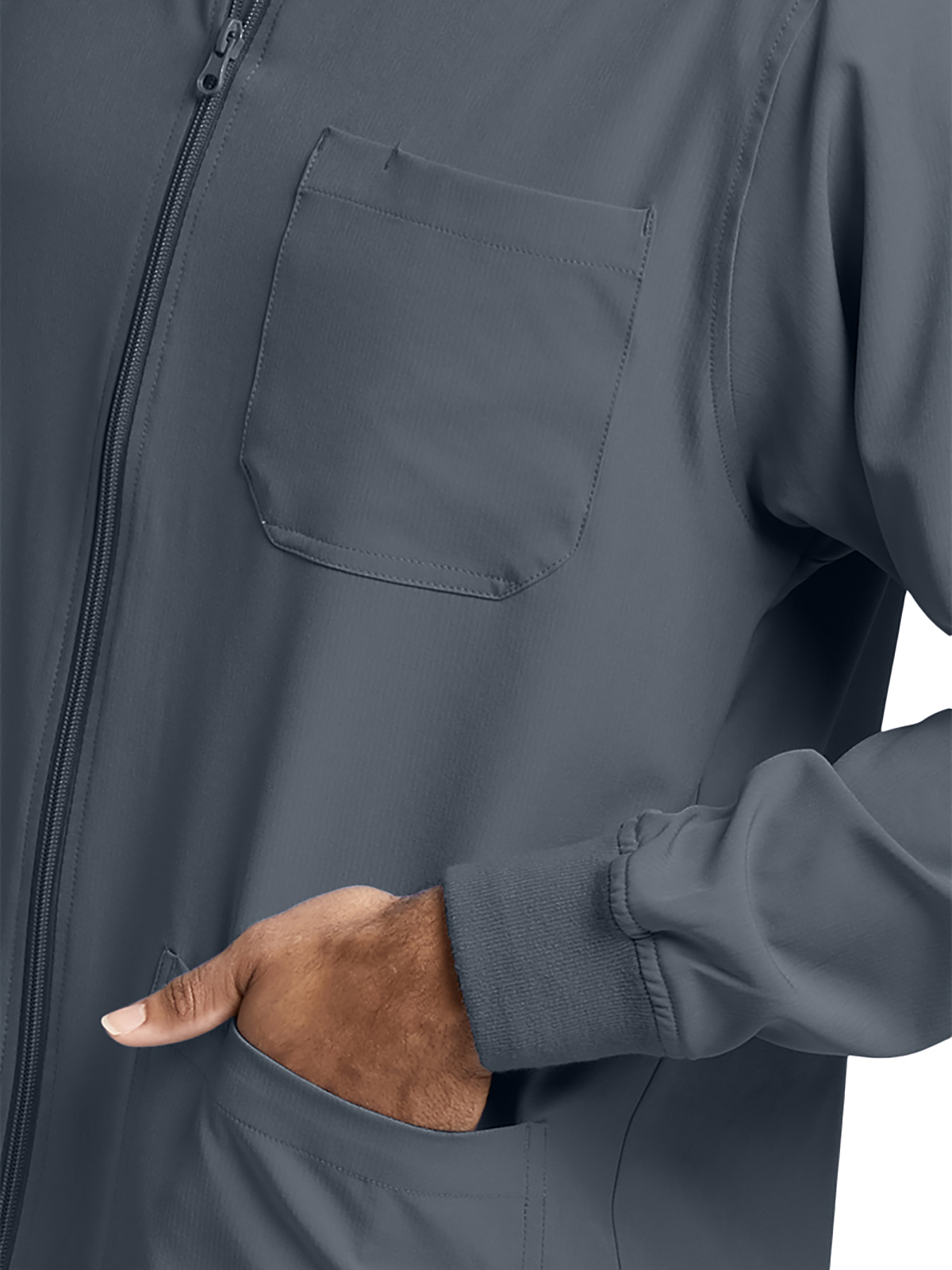 Skechers - Men's Three-Pocket Zip-Up Structure Warm-Up Scrub Jacket 30