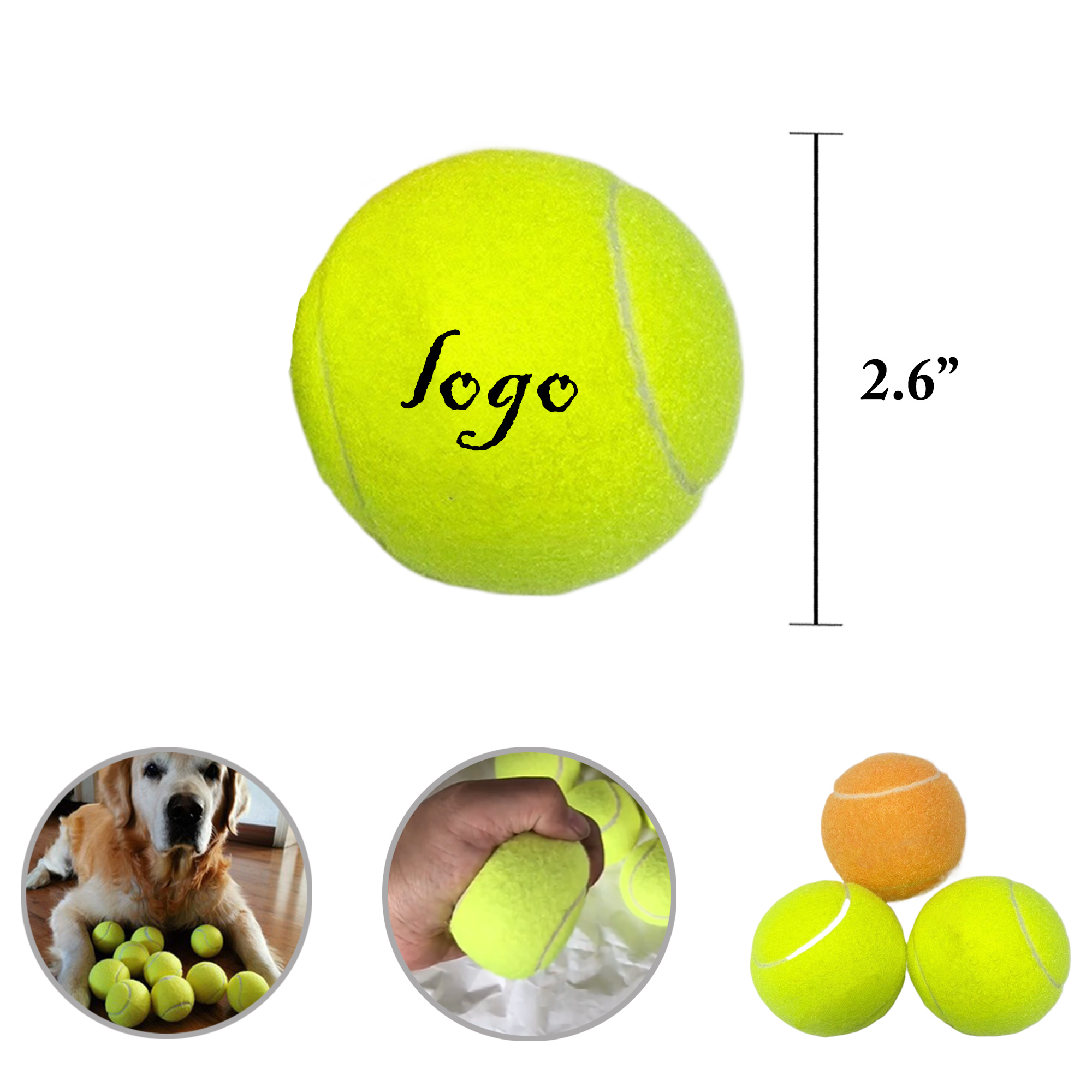 MOQ25 Squeaky Tennis Balls For Pets 2