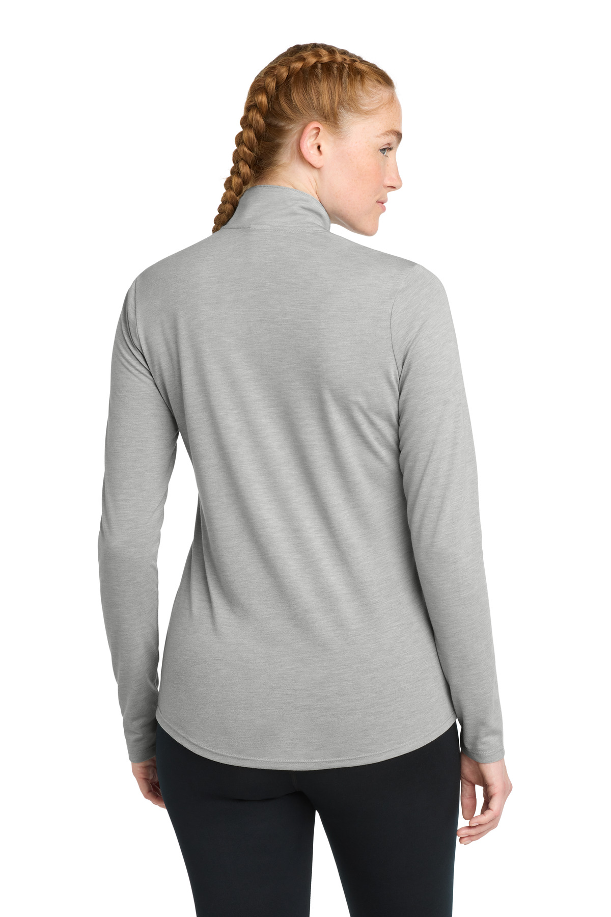 Sport-Tek Women's PosiCharge Tri-Blend Wicking 1/4-Zip Pullover. LST407 6