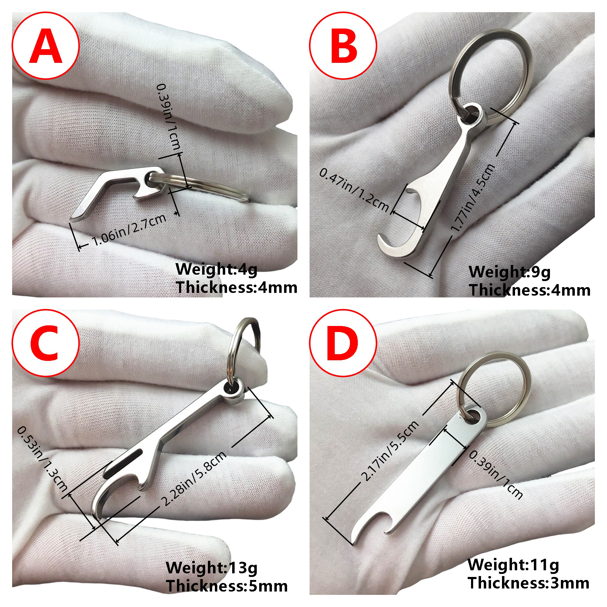 Mini Metal Keychain Bottle Opener MOQ50 1