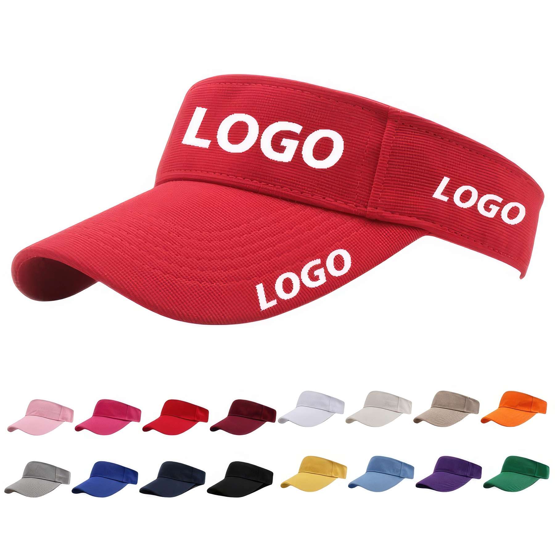 Custom Adjustable Sun Visor Caps for Women and Men 1