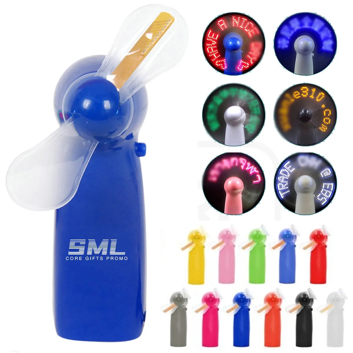 Message Editable Mini Flash LED Fan 3