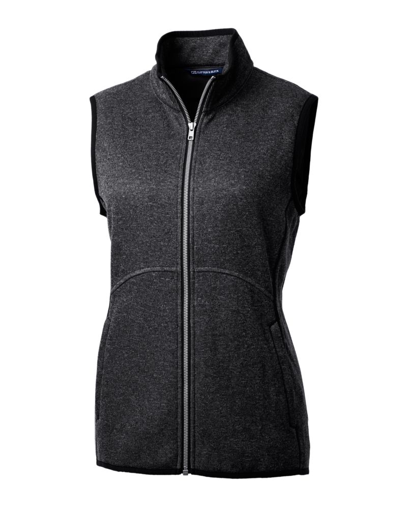 Cutter & Buck Mainsail Sweater-Knit Womens Full Zip Vest 32