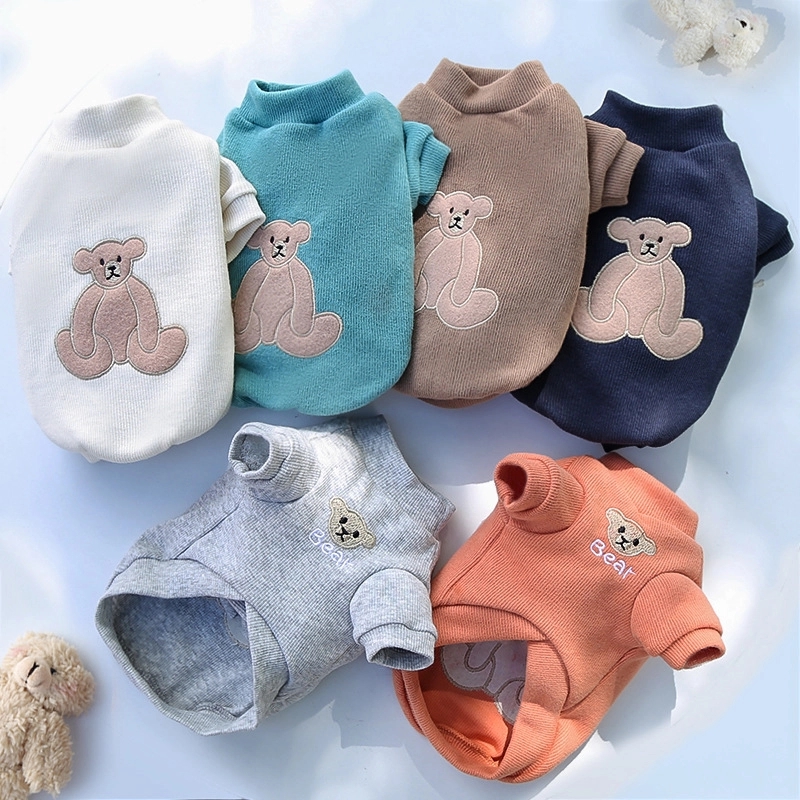 Letters Winter Pet Dog Hoodies Cotton Warm Clothes 3