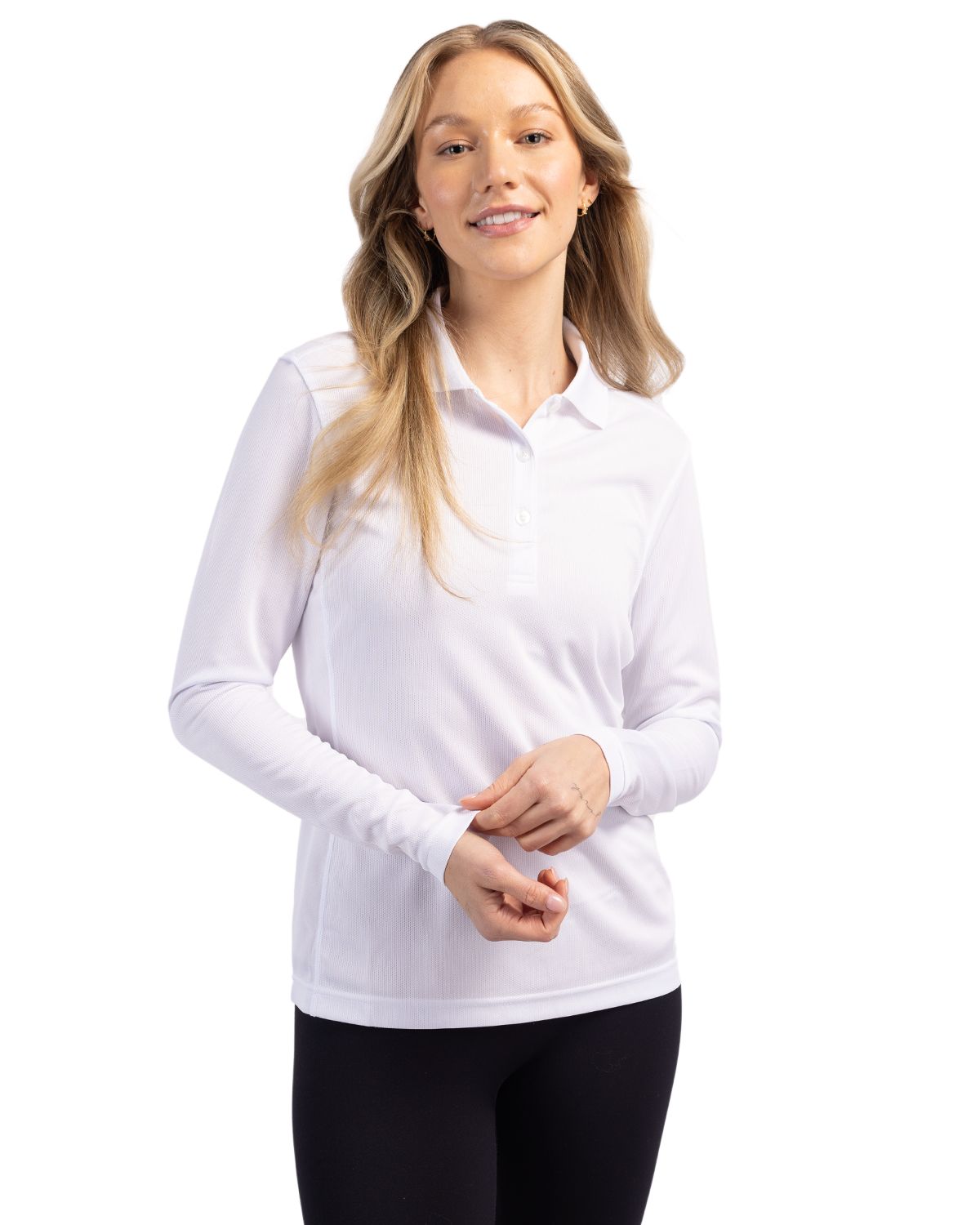 Ice Pique Womens Long Sleeve Tech Polo