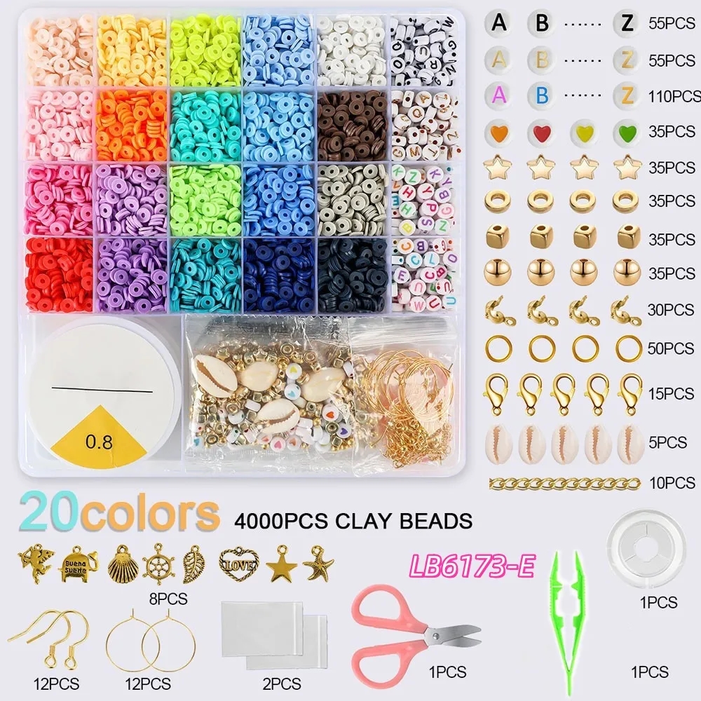 Lot DIY Friendship Bracelet Making Kit Beads and Charms Set 18