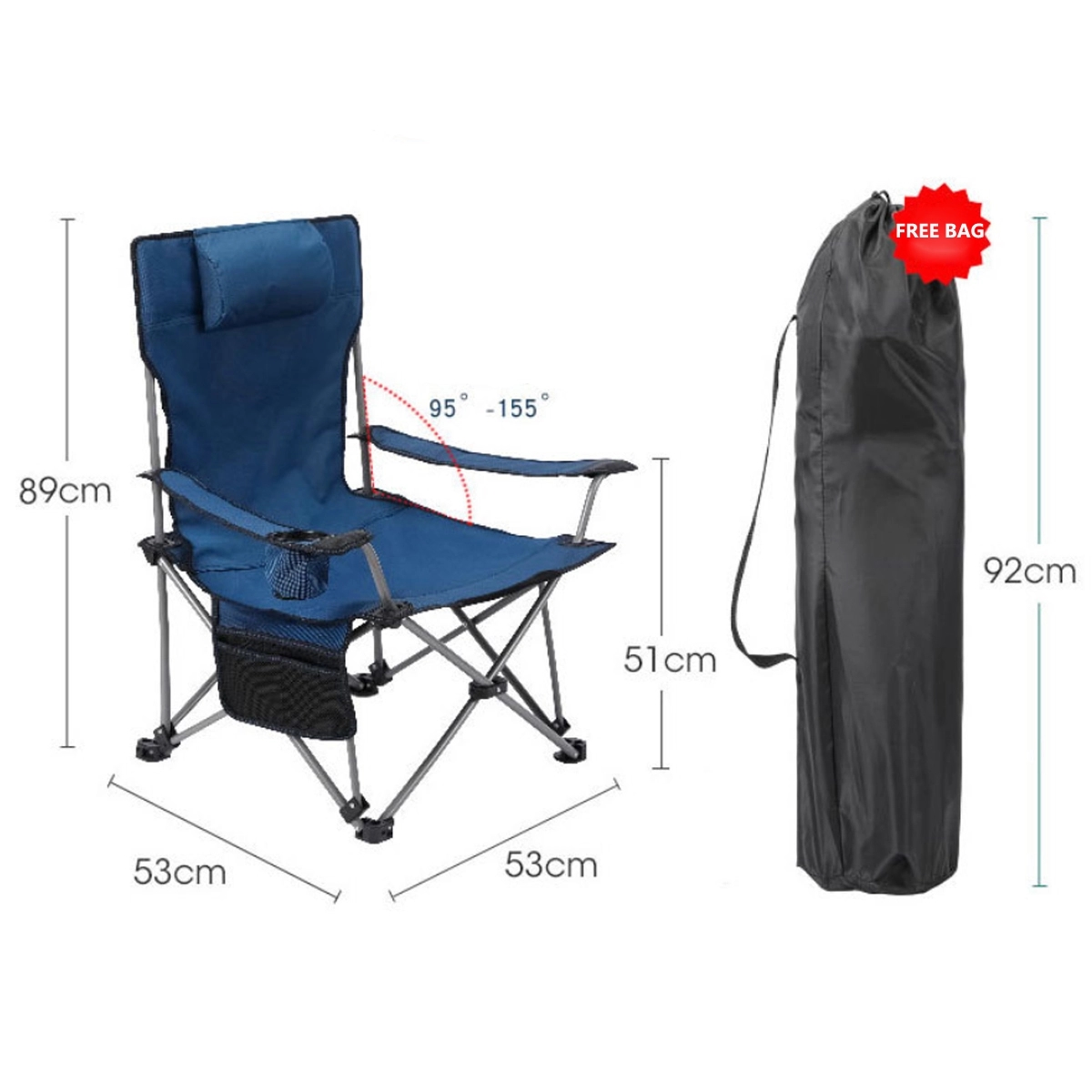 Camping Folding Chair with Cup Holder 4