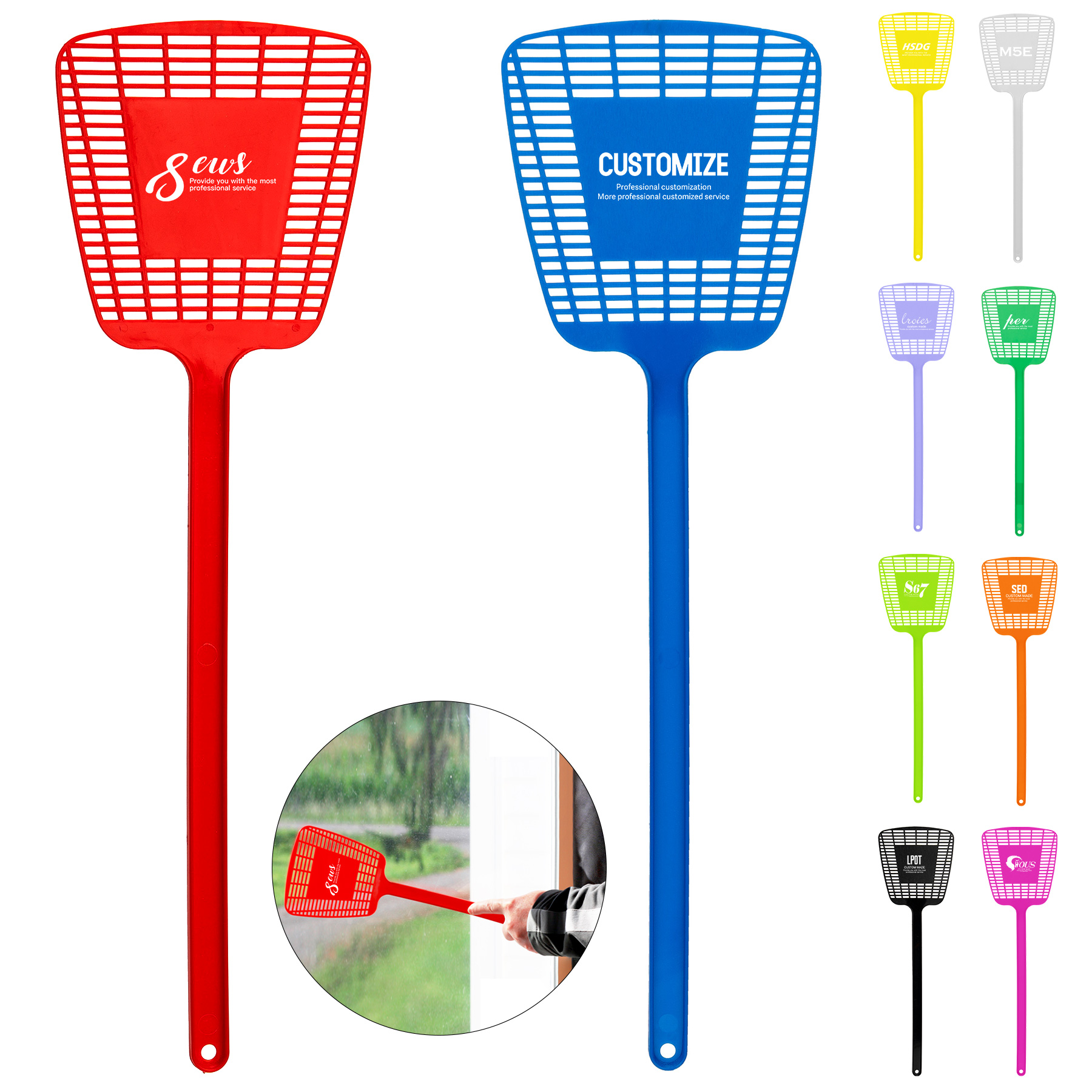 Plastic Mesh Sleek Flying Swatter 5