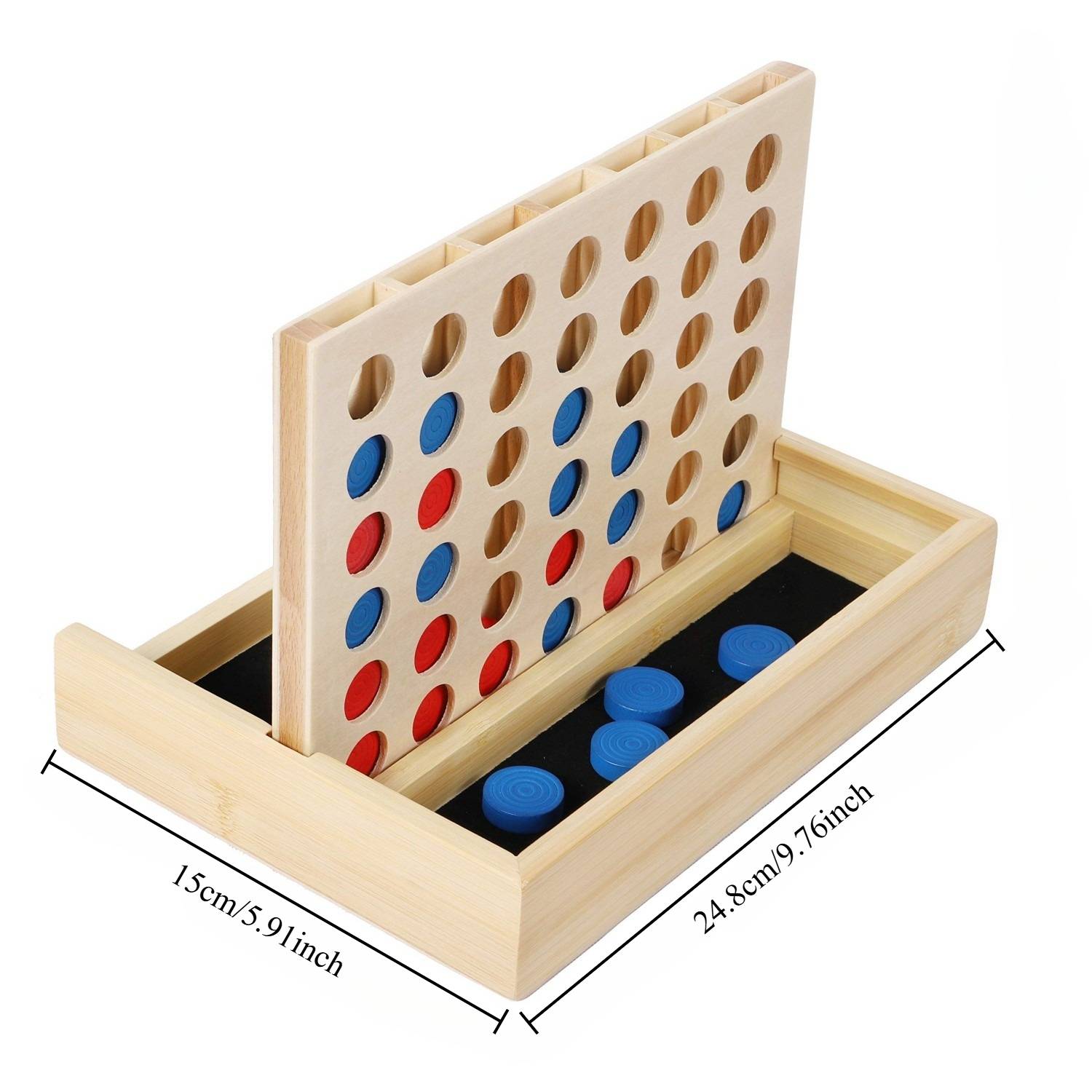 Kids Classic Wooden Connect 4 Board Game 3