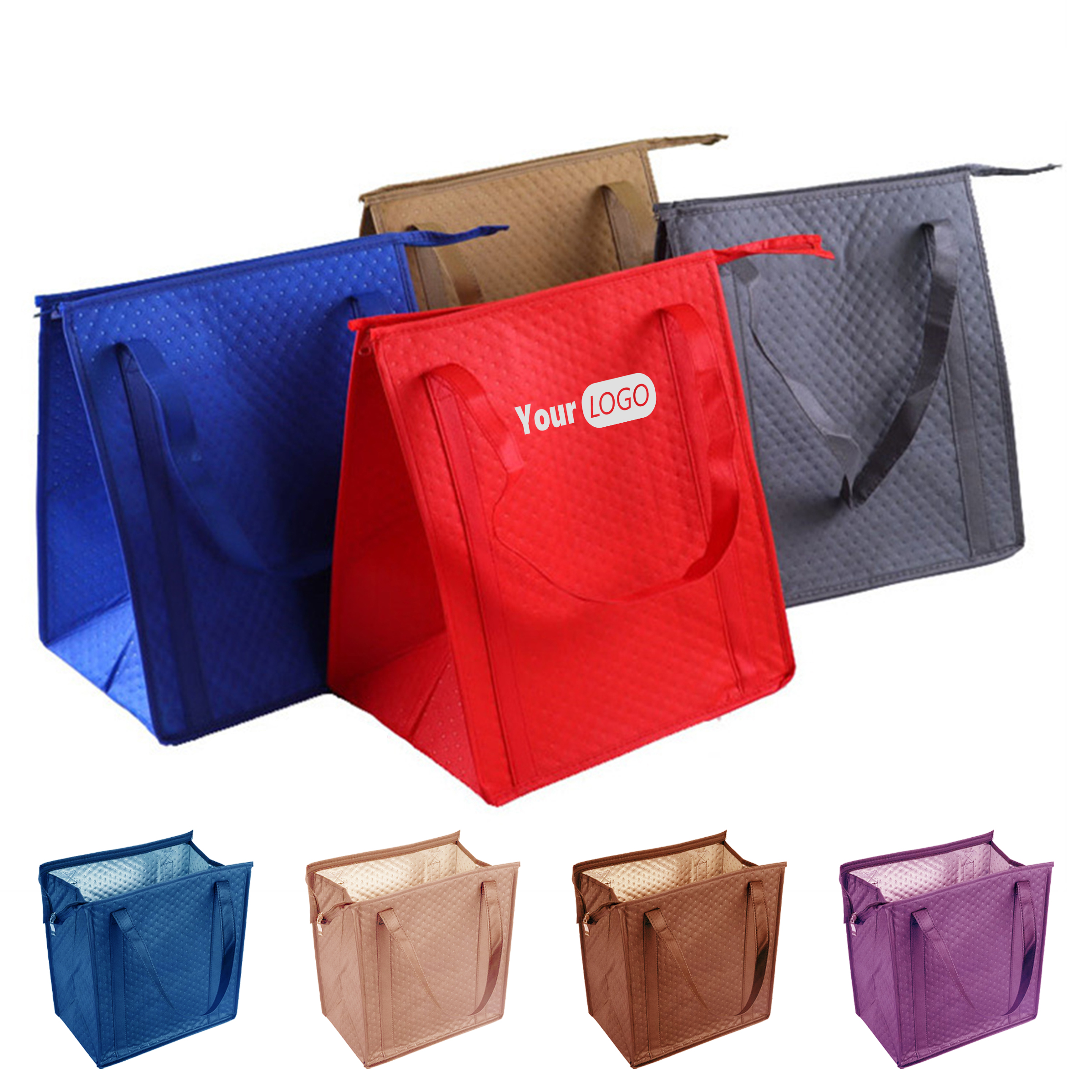 Oxford Cloth Supermarket Thick Insulated Handheld Shopping Bag 5