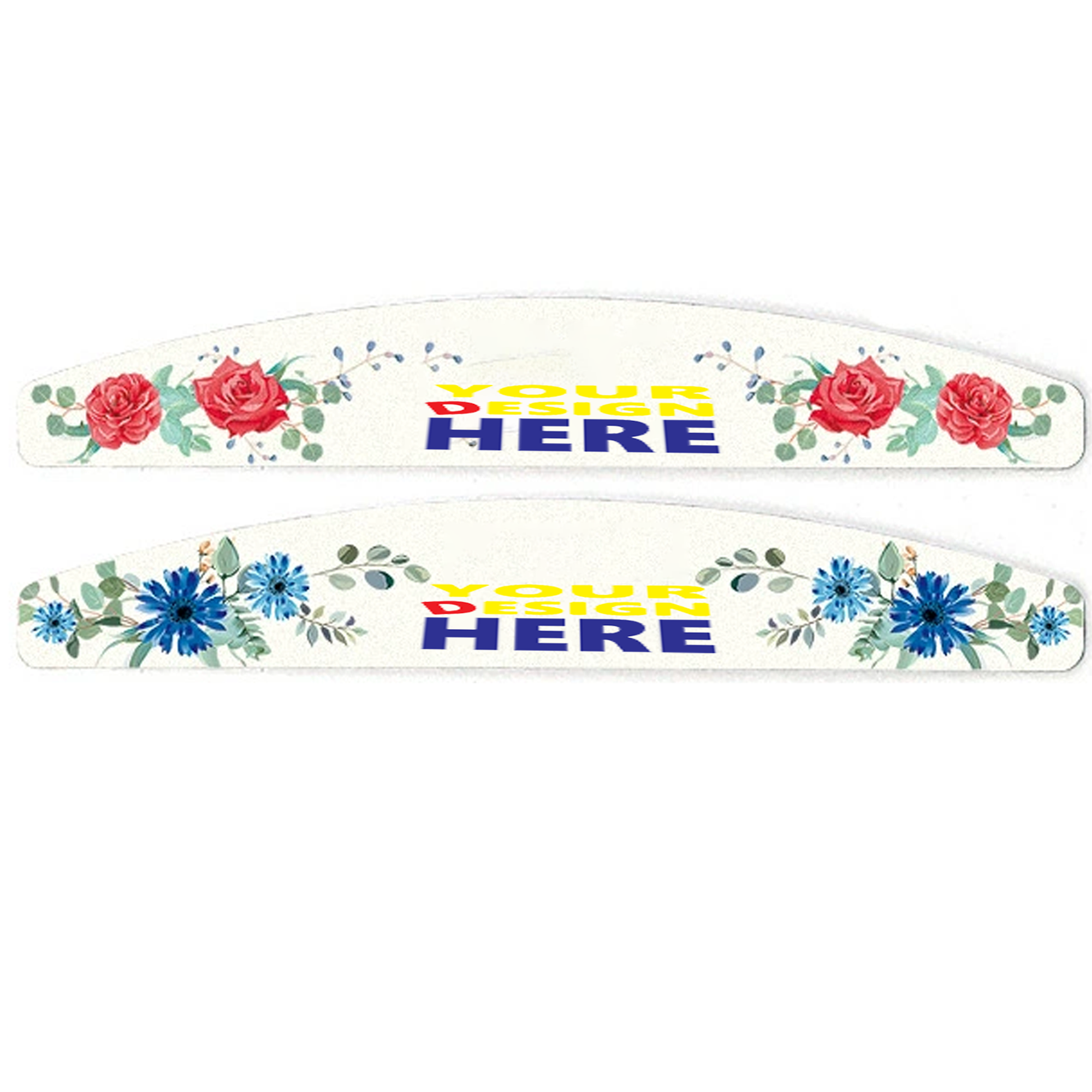 White Sandpaper Nail Files Custom Full Color 2