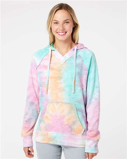 Women's Courtney Burnout V-Notch Hooded Sweatshirt - W1162 7
