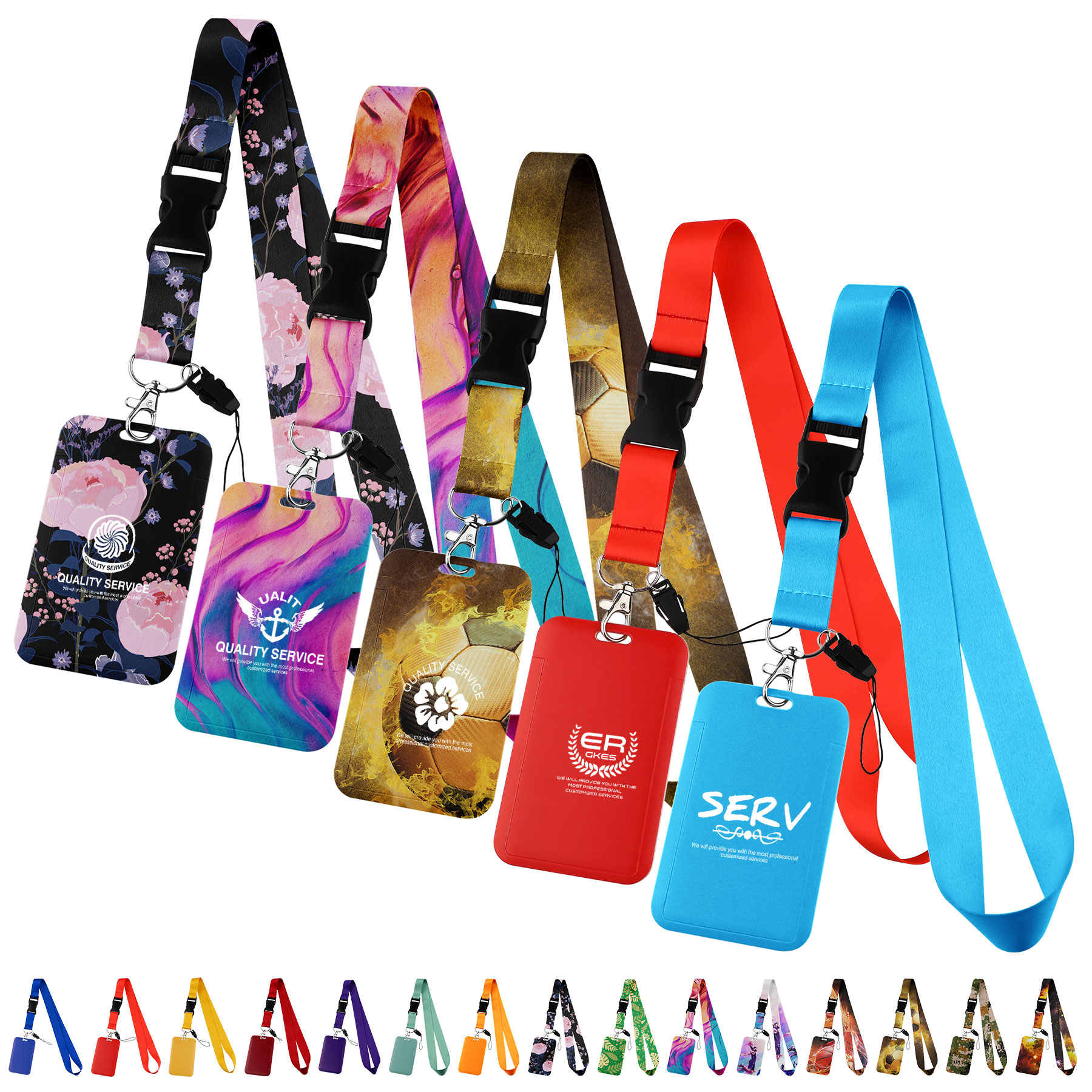 Vertical Version Work Permit Card Holder With Hanging Rope 22