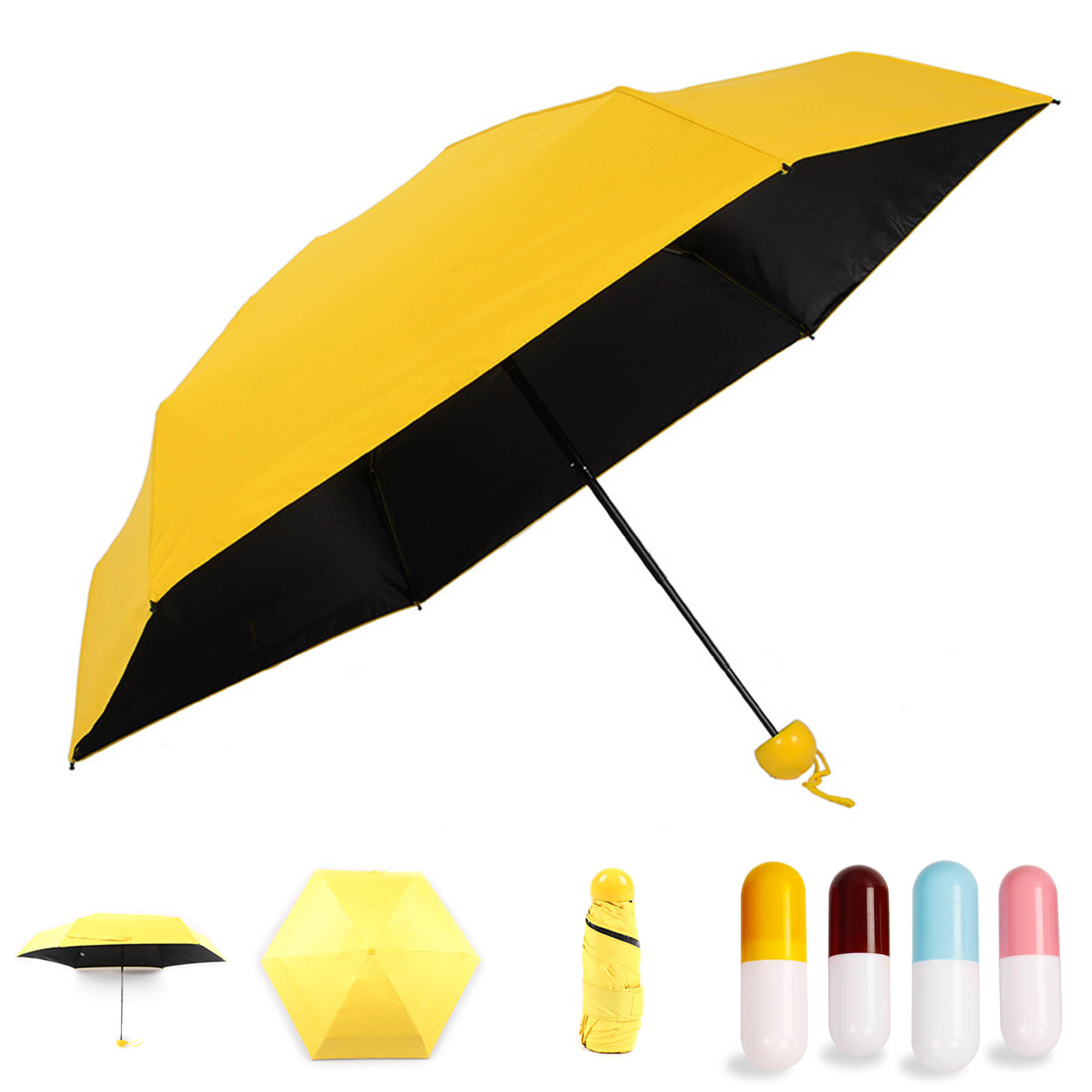 UV Resistant Capsule Case Collapsible Umbrella 2