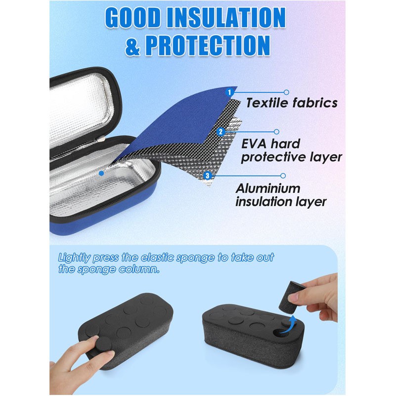 Hard Shell Insulin Vial Protector EVA Case for 10ML Short Vials Shockproof Anti-Break Insulin Case 1