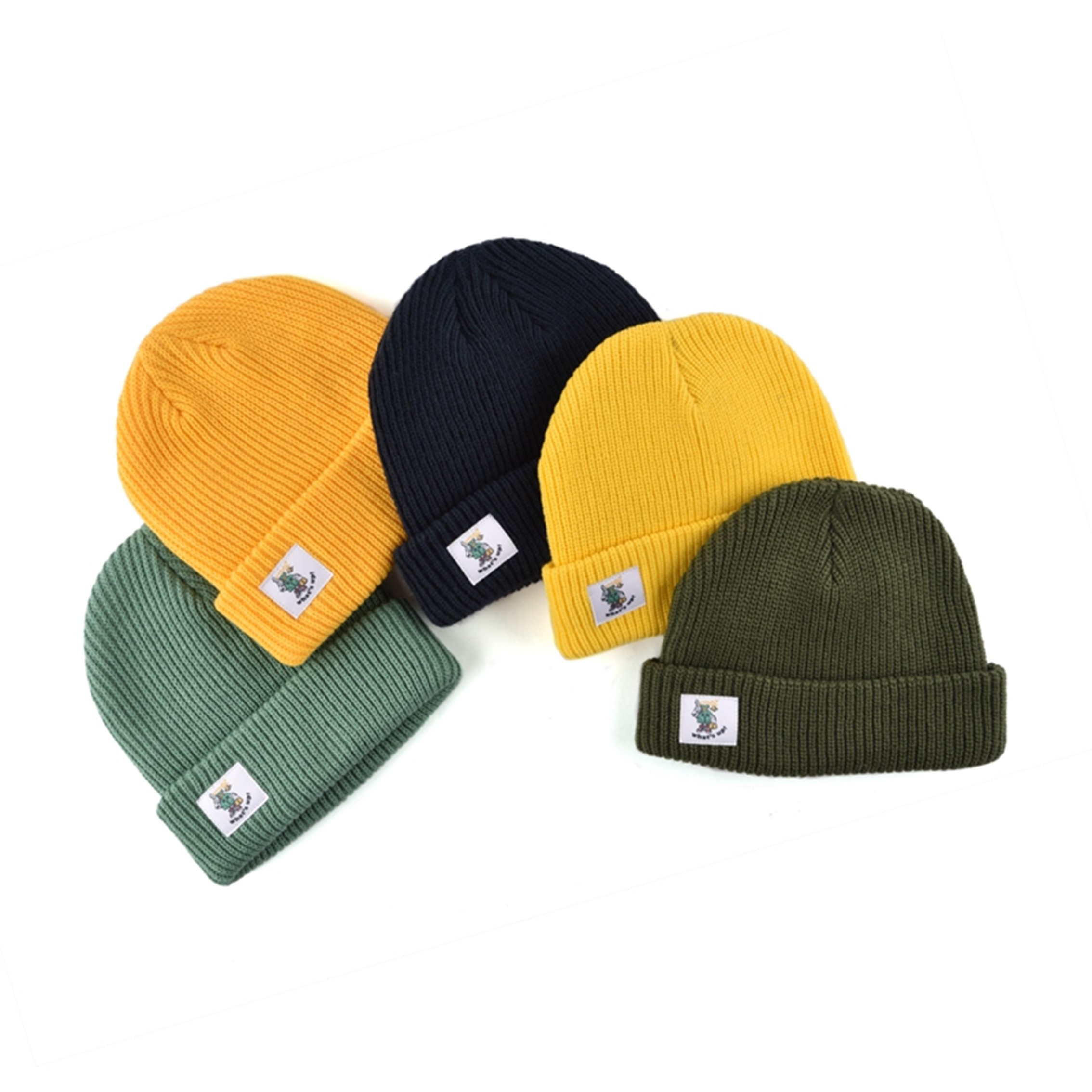 Custom Embroidery Logo Winter Knitted Hats 3