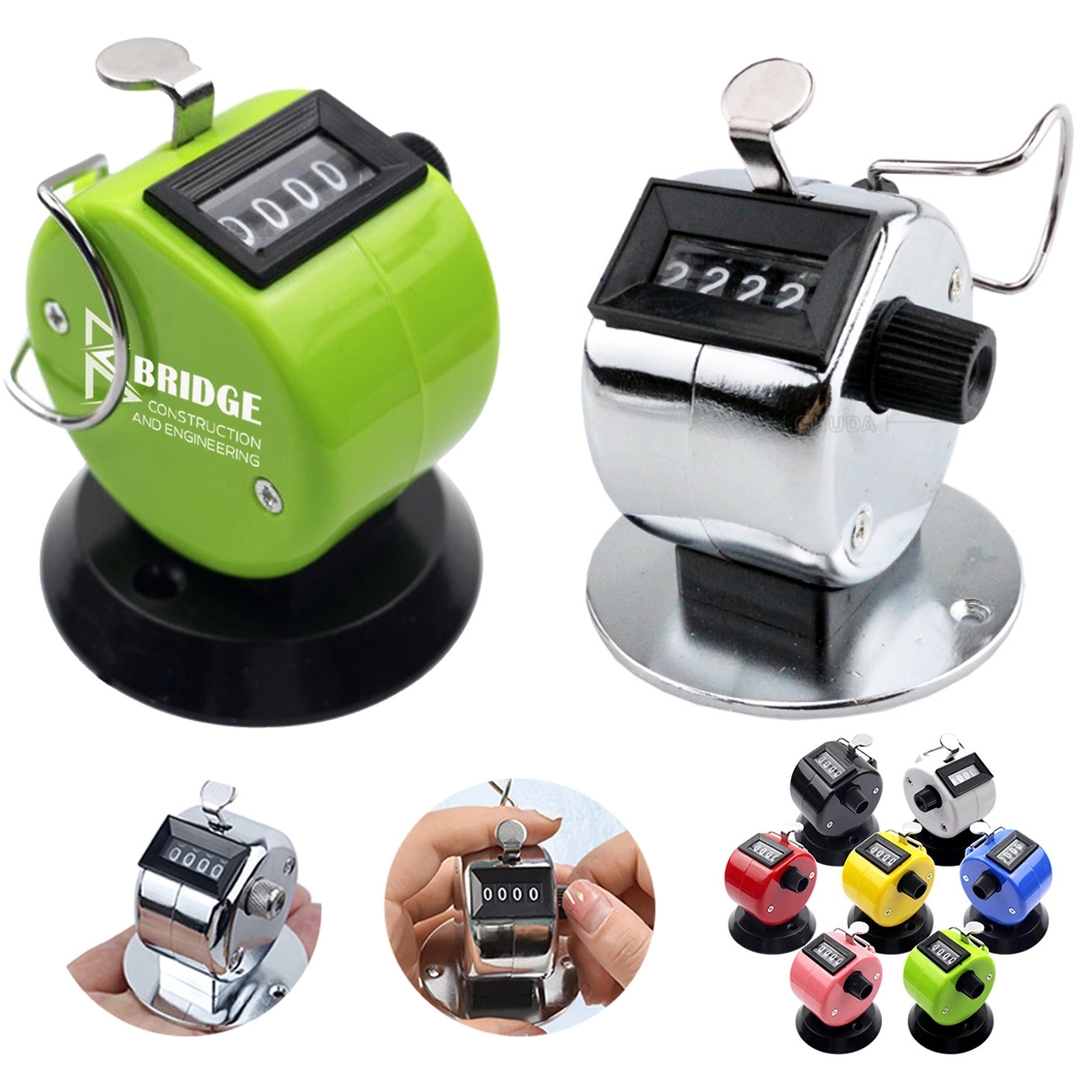 4 Digits Number Metal Clicker Golf Hand Tally Click Counter 3