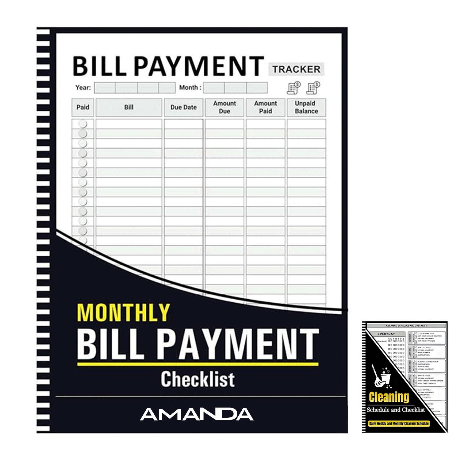 12 Month financial Monthly Money Book Bill Tracker Notebook 17