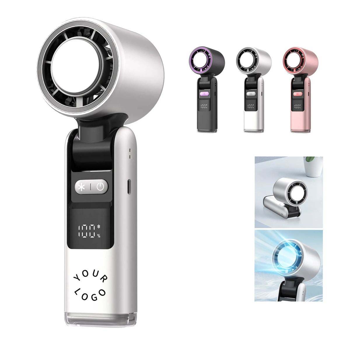 Handheld Fan with Ice Cooling Plate and Display 1