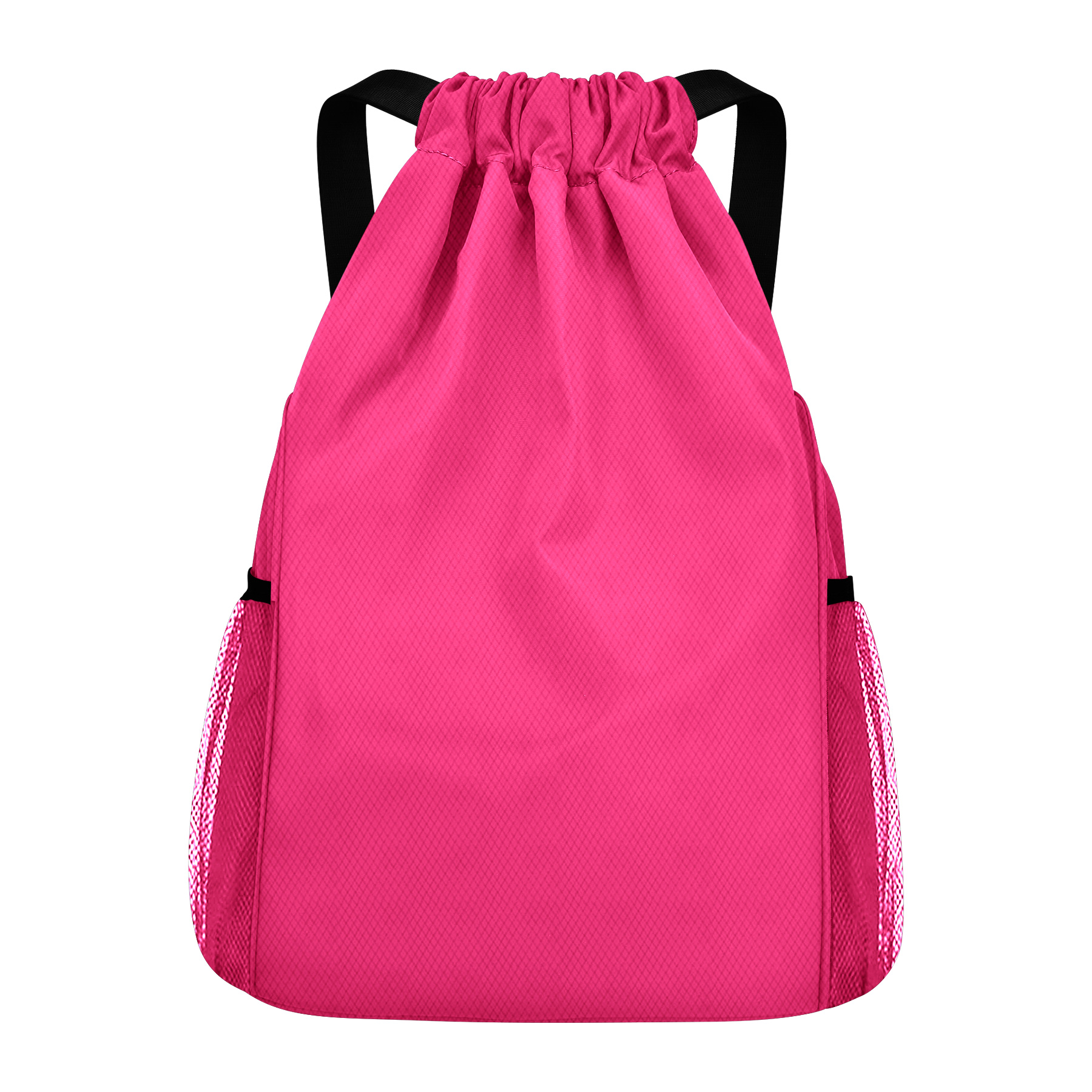 Drawstring Waterproof Backpack With Bunched Pockets & Wide Shoulder Straps 8