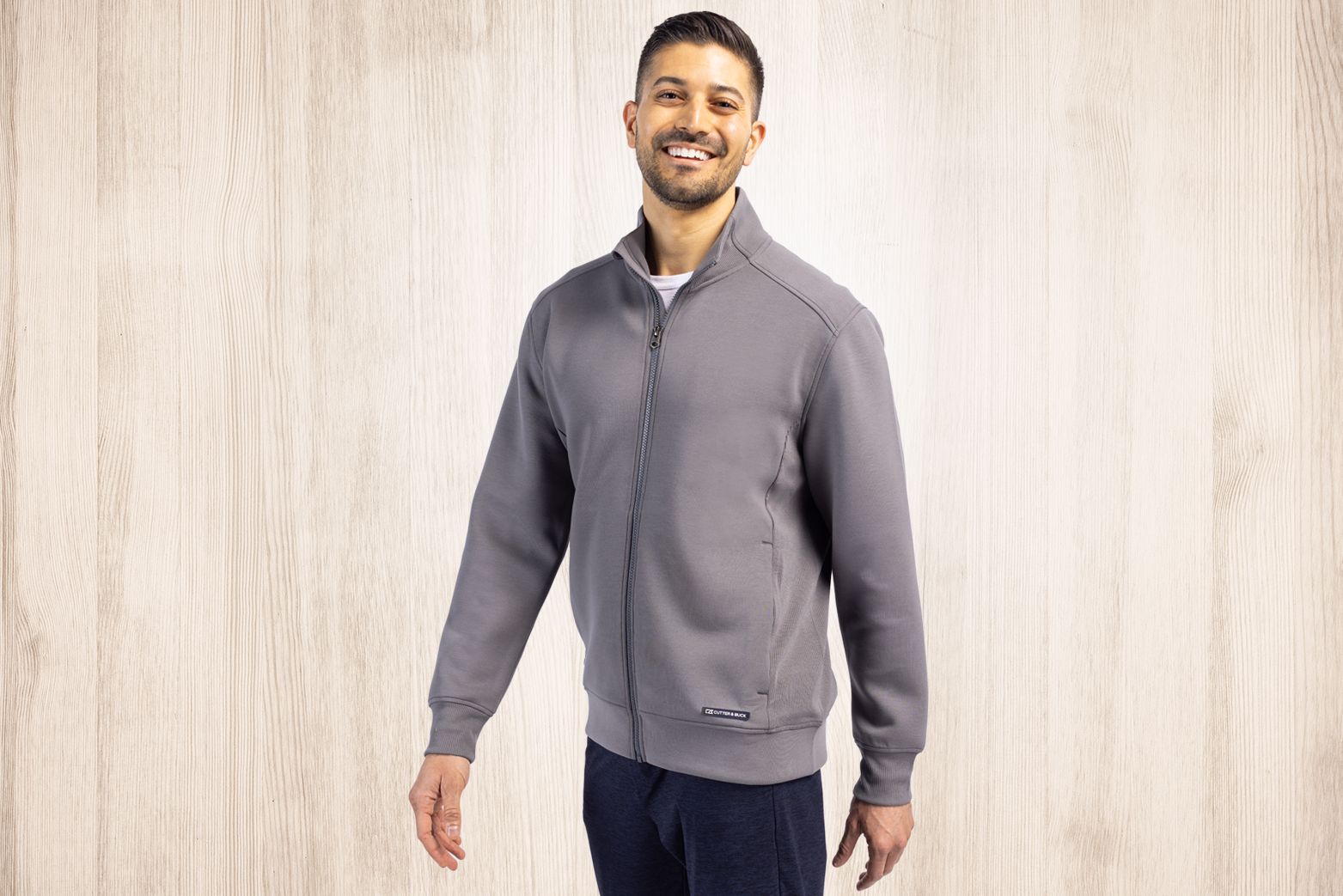 Cutter & Buck Roam Recycled Buttery-Soft Knit Mens Full Zip Jacket 29