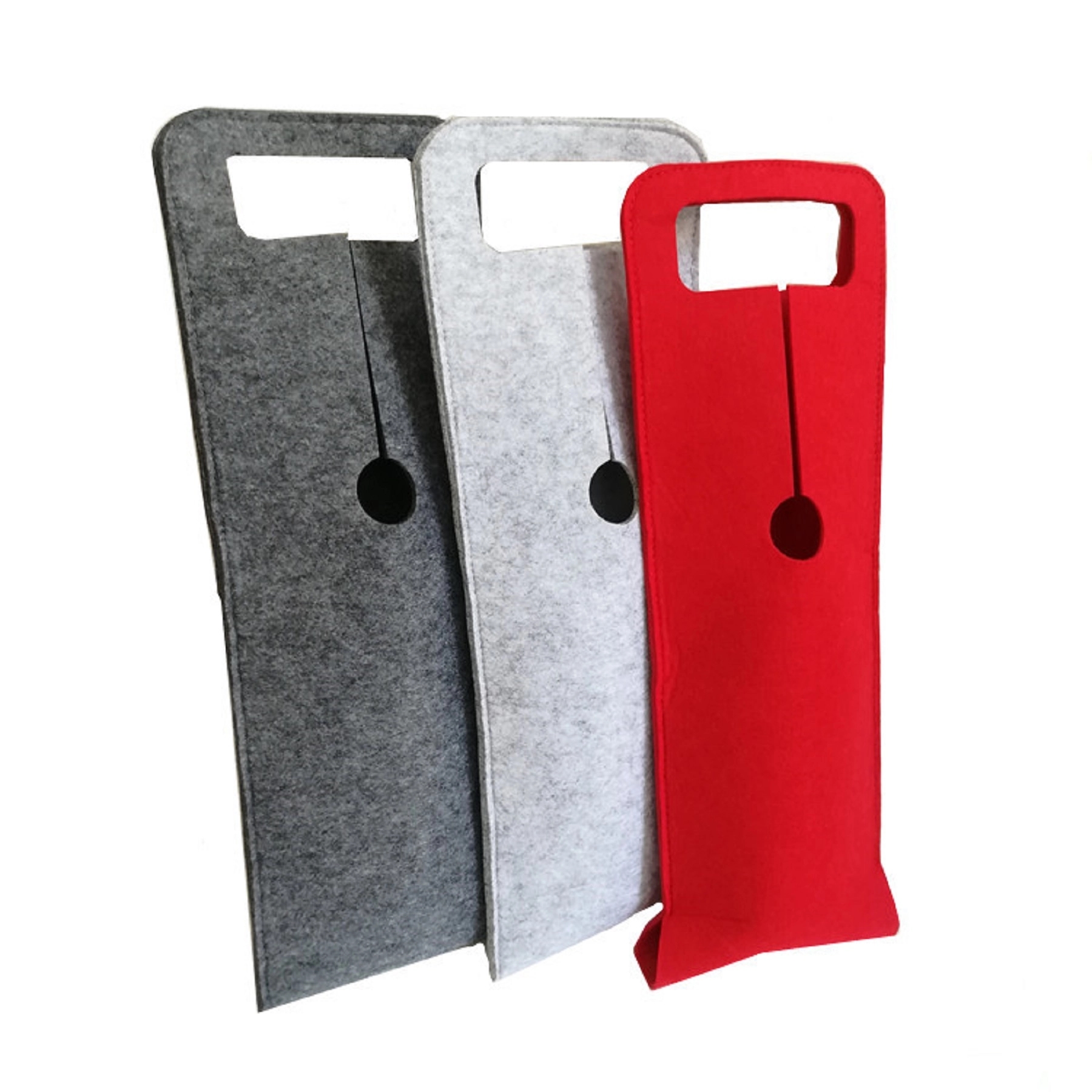 Polyester Felt Wine Glass Bottle Bag with Handle 3