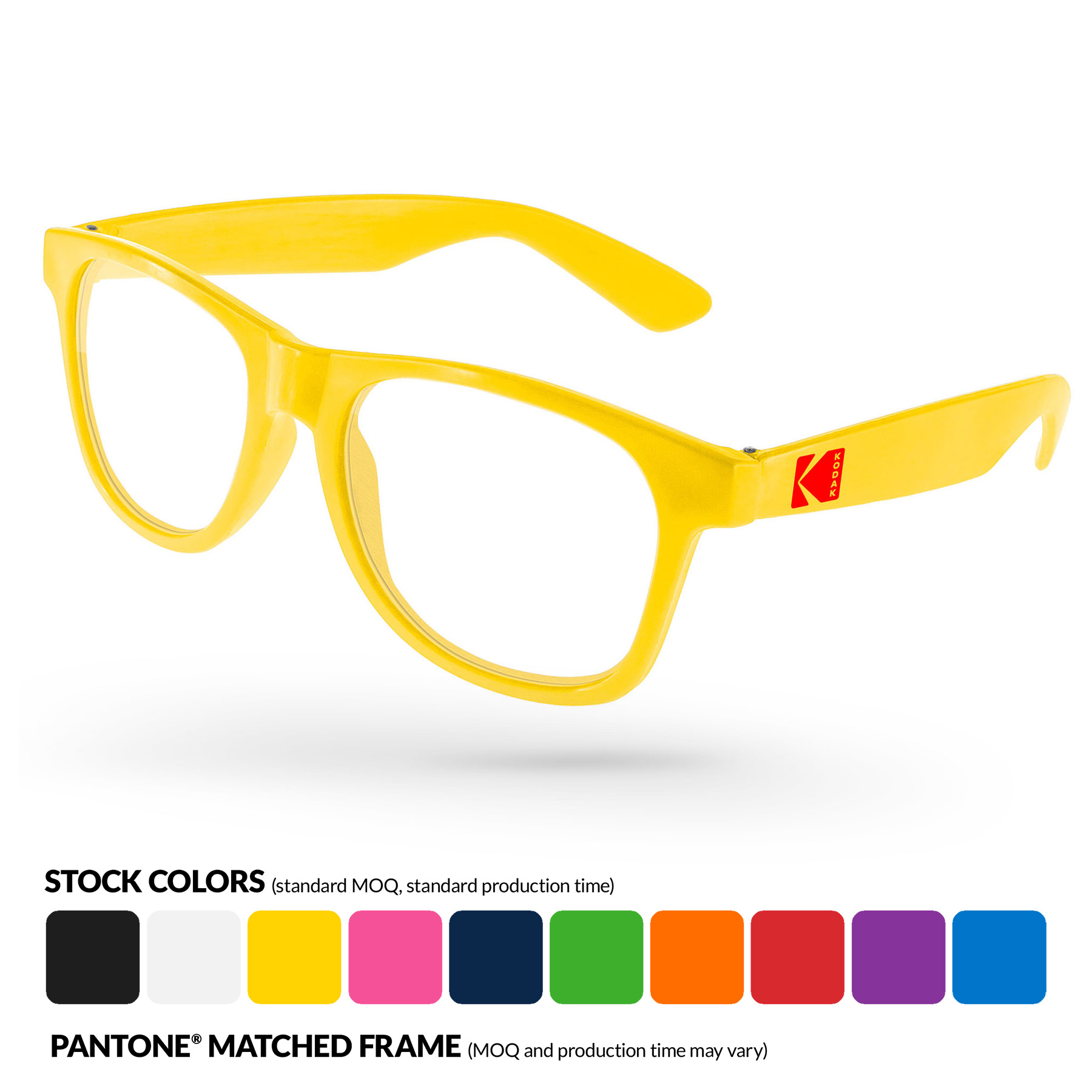 Value Retro Glasses - Clear Lens and 1 Color Imprint on Arm 5