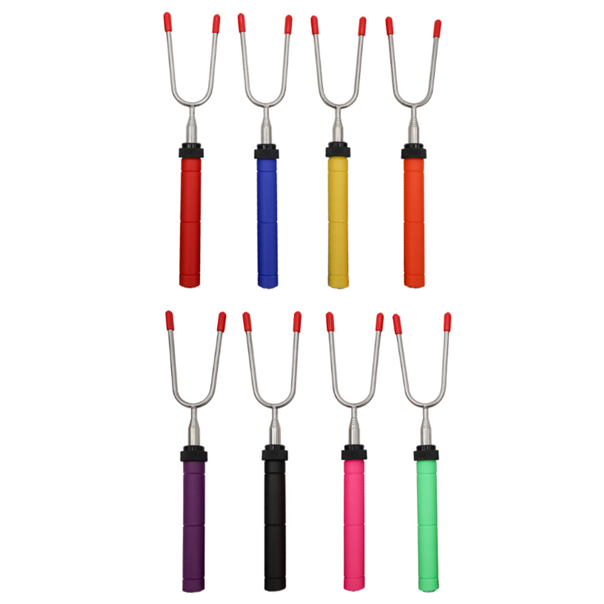 Telescopic Roasting Fork with Rubber Grip Handle 1