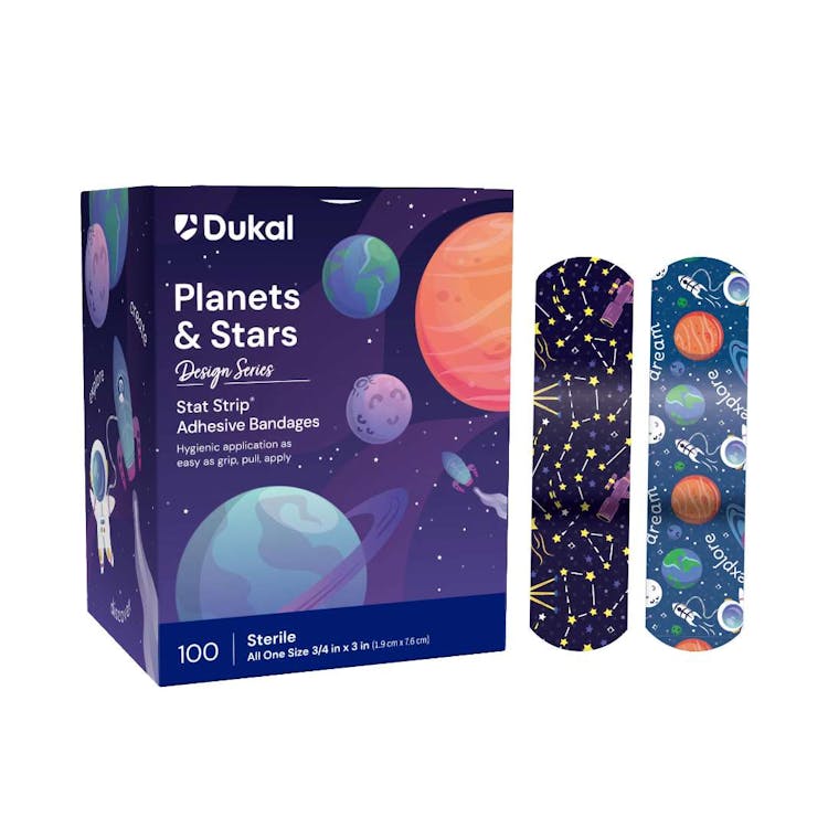 Planet and Stars Adhesive Bandages 3/4" x 3"