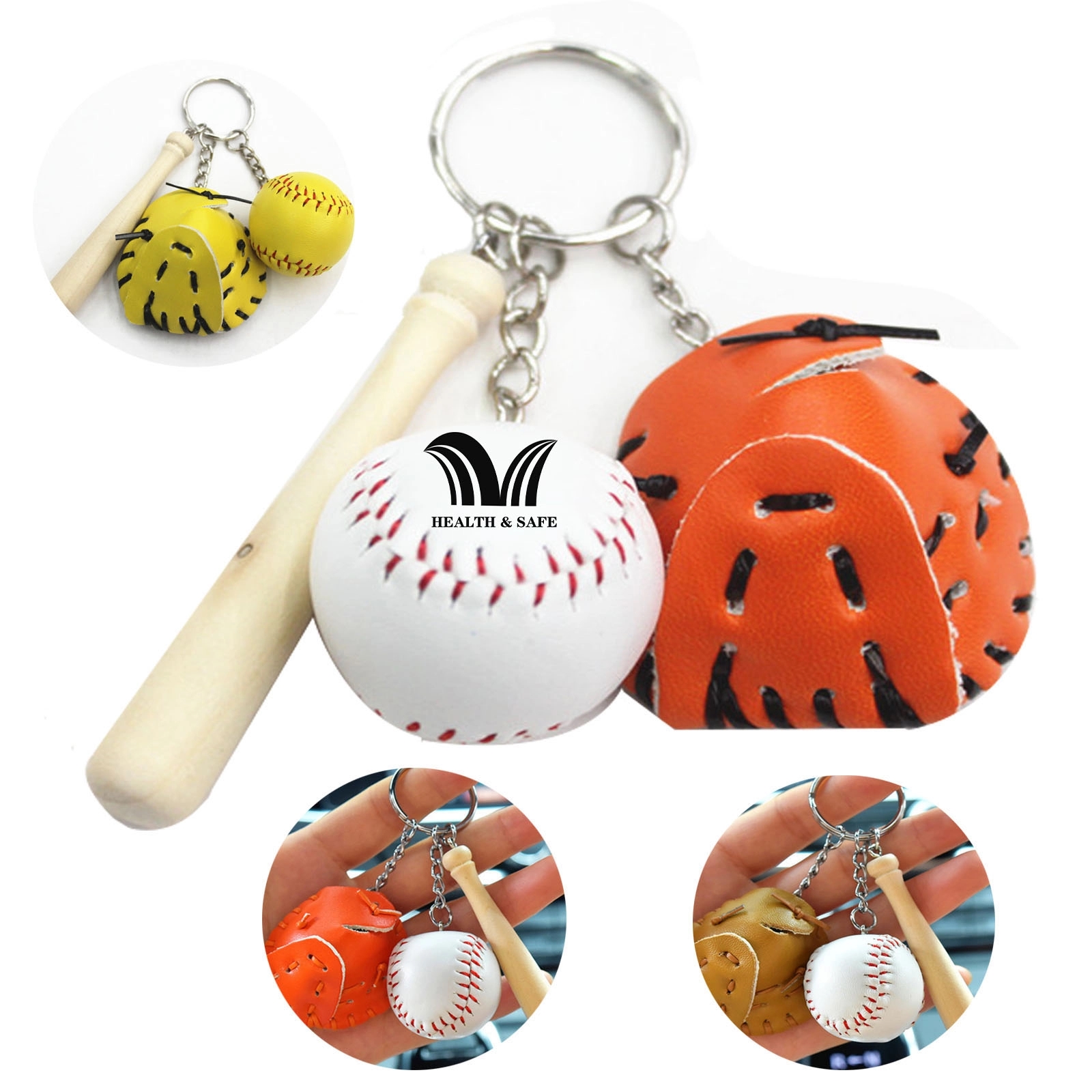 Creative Baseball Keychain Bag Pendant 2